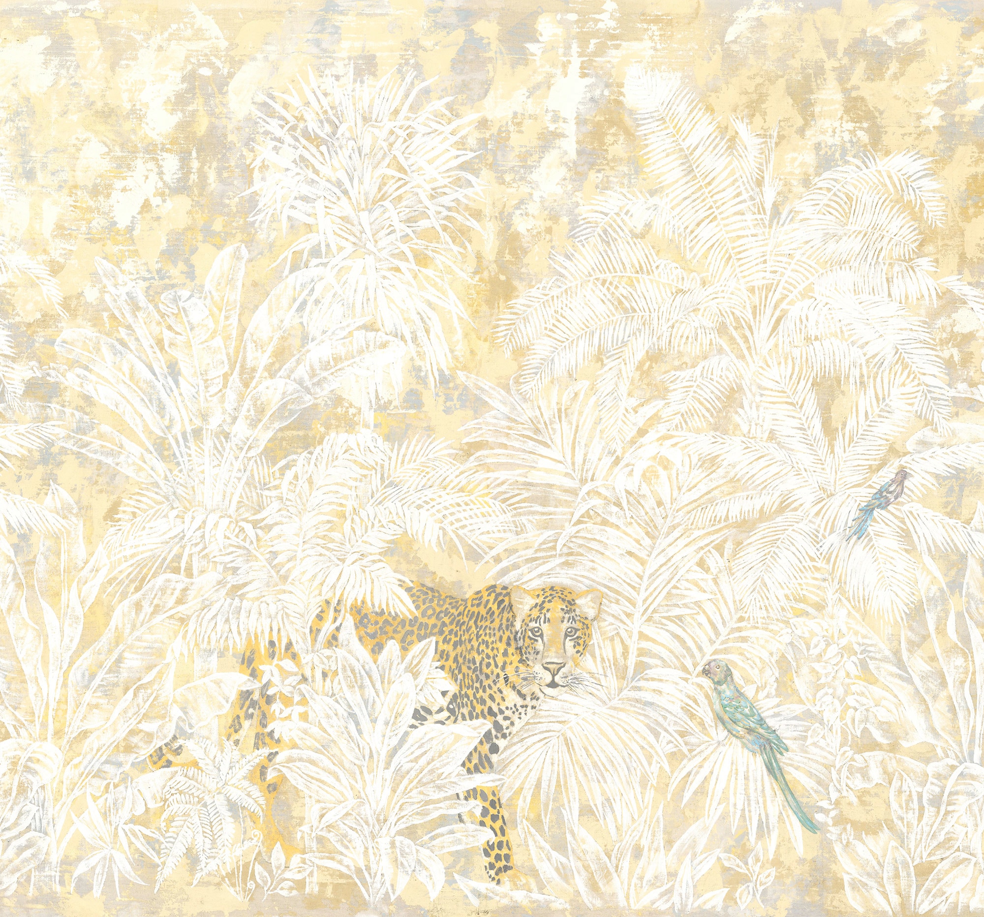 Komar Vliestapete "Digitaldruck Vlies - Jungle Maze - Größe 300 x 280 cm" bedruckt glatt Wohnzimmer, Schlafzimmer