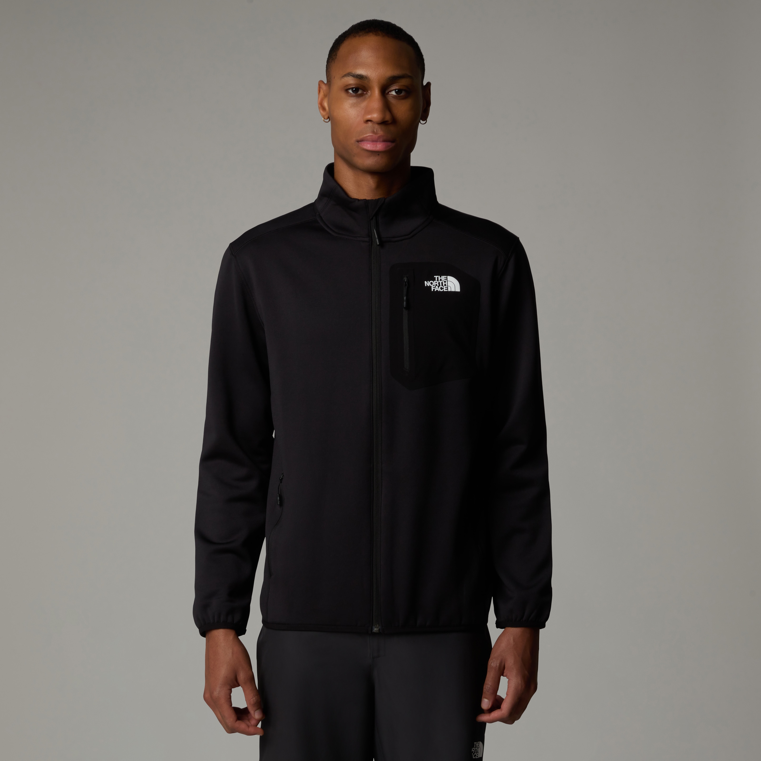 The North Face Fleecejacke mit Stehkragen, aus elastischem Material, pflegeleicht