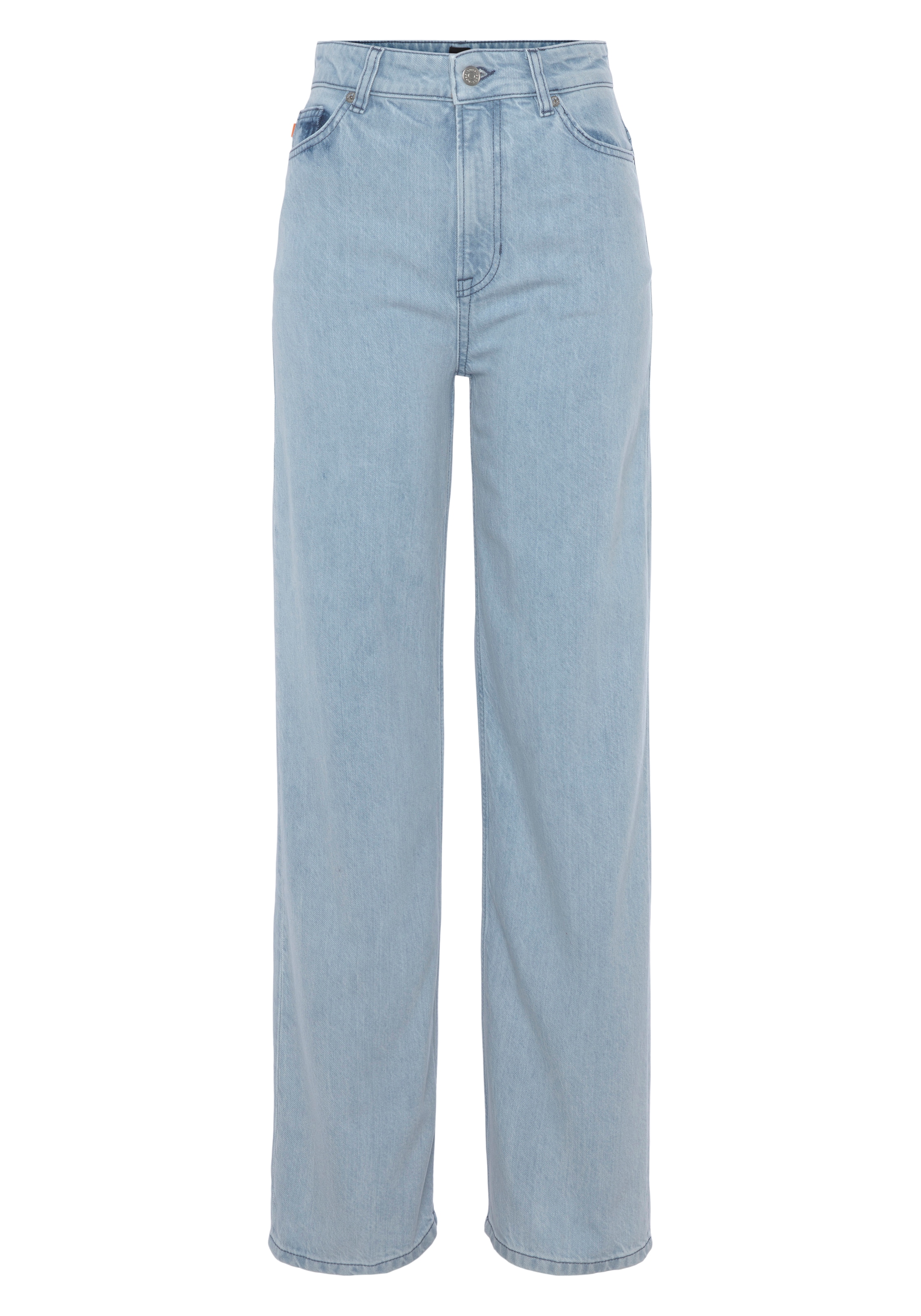 High BAUR | 5-Pocket-Style im High Jeans«, Weite Hochbund kaufen für »Marlene ORANGE Denim Jeans Waist Premium Rise BOSS