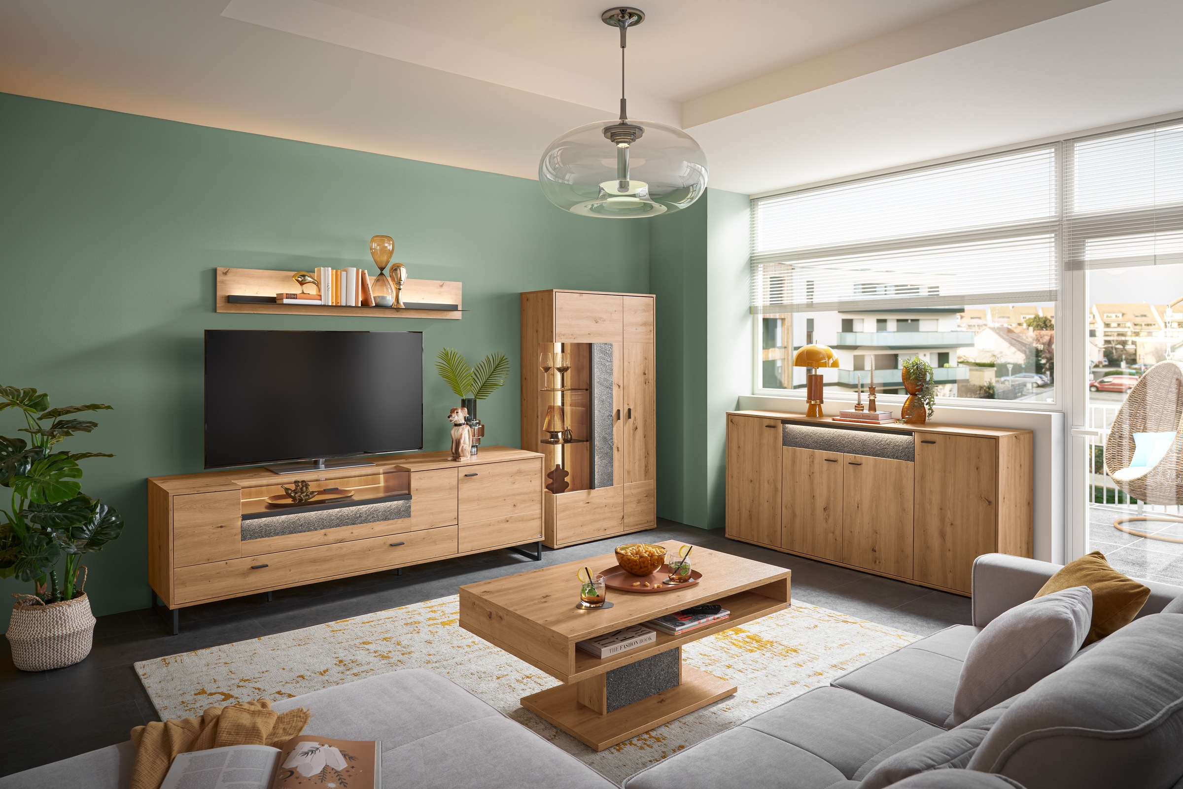 set one by Musterring TV-Wand "Deltona", (3 St.), Zierelemente aus Sandstei günstig online kaufen