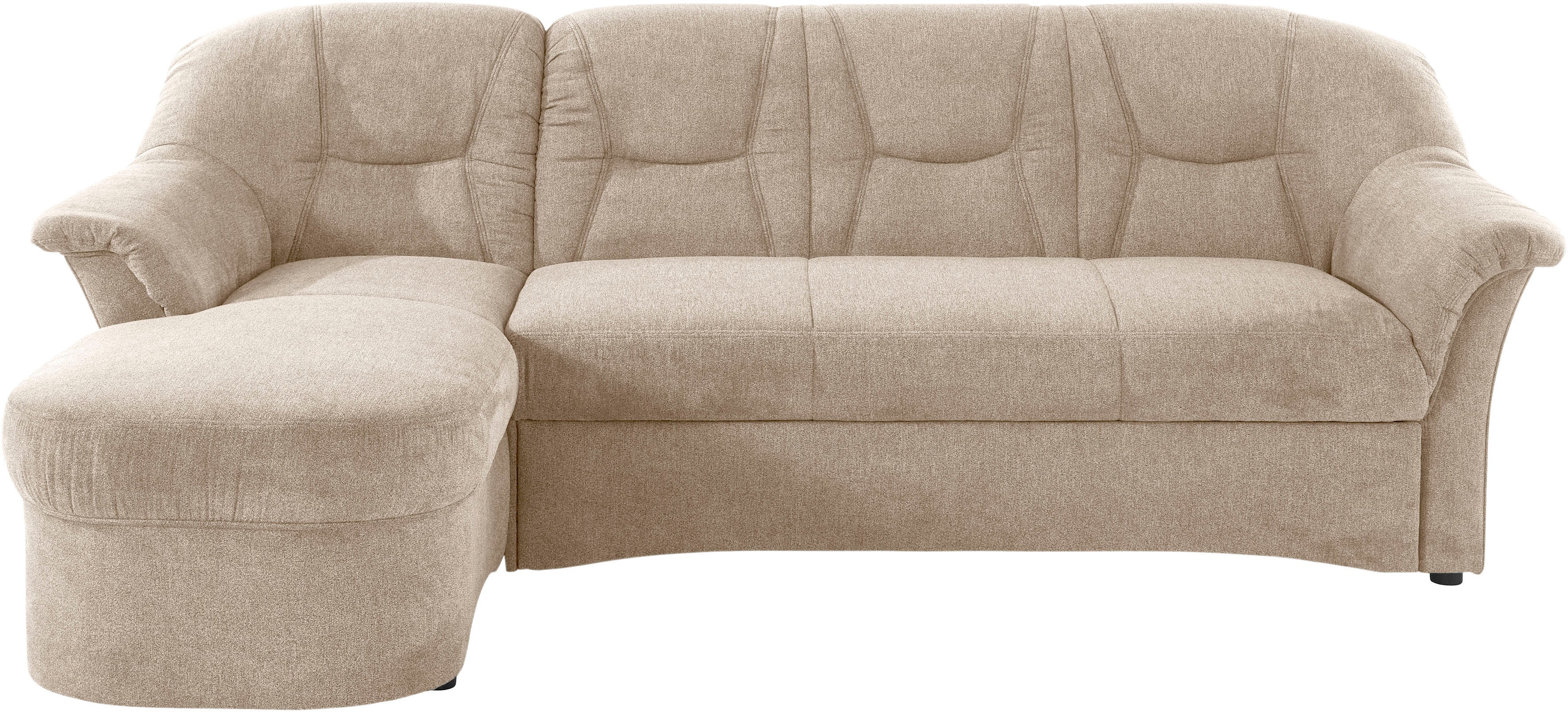 DOMO collection Ecksofa "SARAFINA 232x146 cm, auch mit Federkern für noch mehr Sitzkomfort" whlw. mit Bettfunktion, L-Form