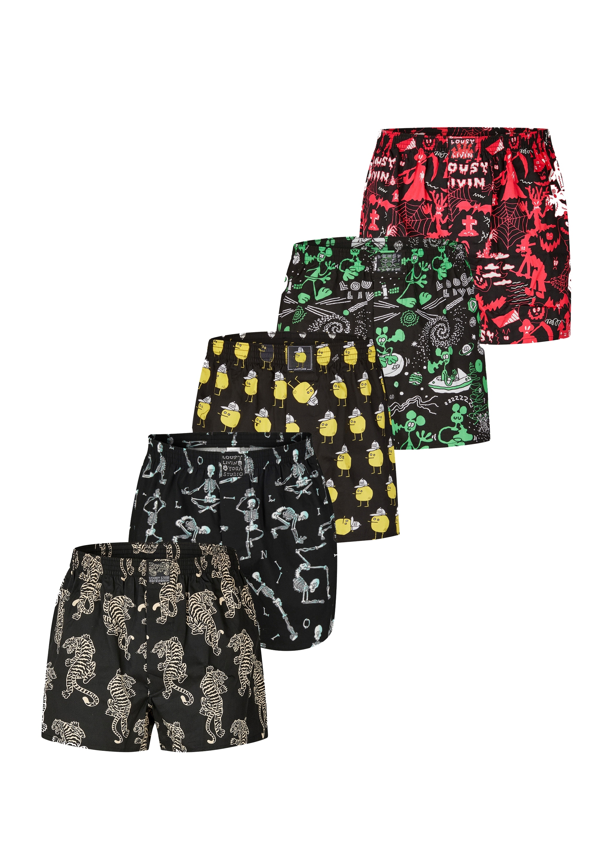 Lousy Livin Boxershorts mit bunten Allover-Prints