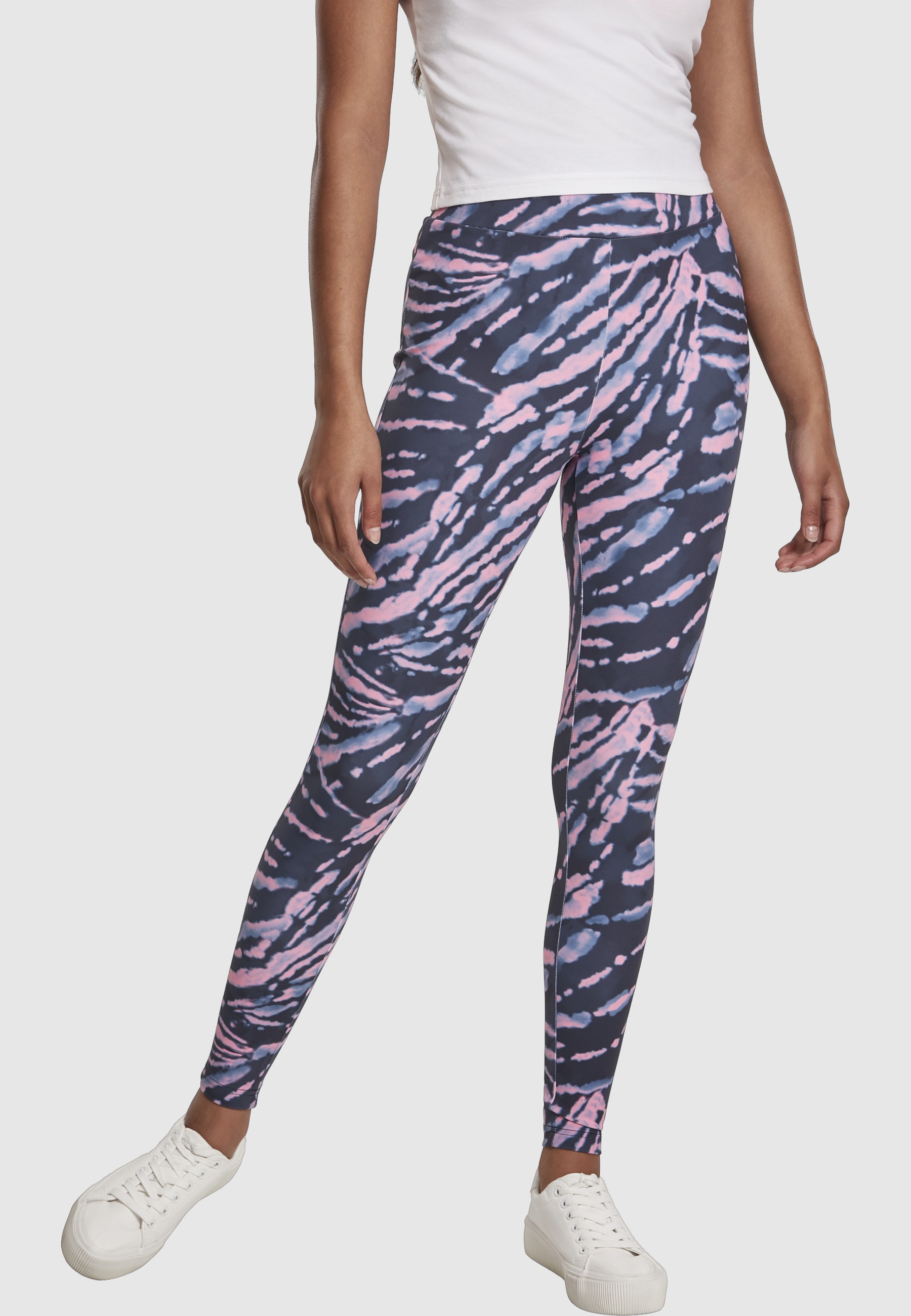 URBAN CLASSICS Leggings »Urban Classics Damen Ladies High Waist Tie Dye Leggings«
