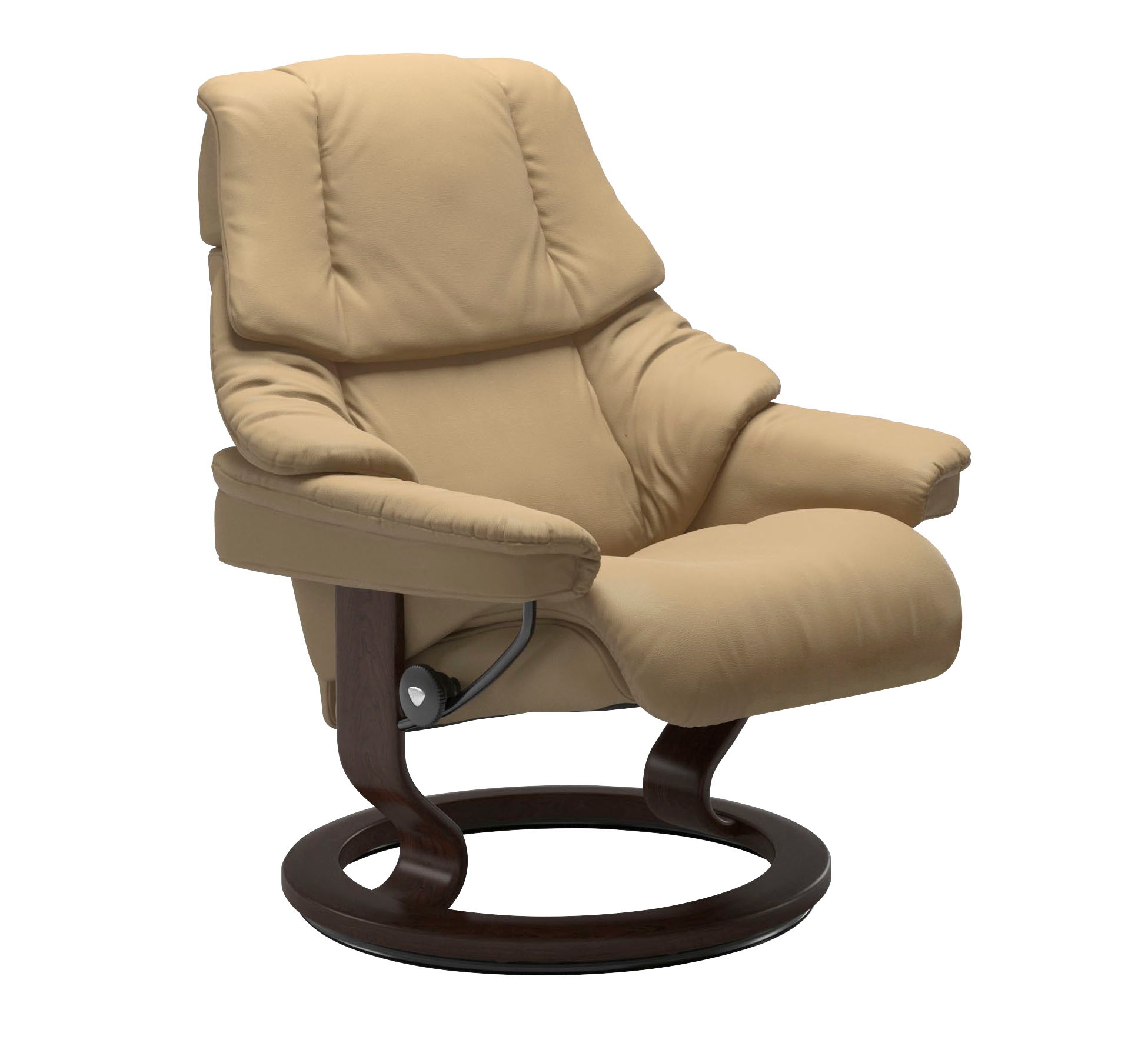 Stressless® Relaxsessel »Reno«, (Set, Relaxsessel mit Hocker), mit Hocker, mit Classic Base, Größe S, M & L, Gestell Braun
