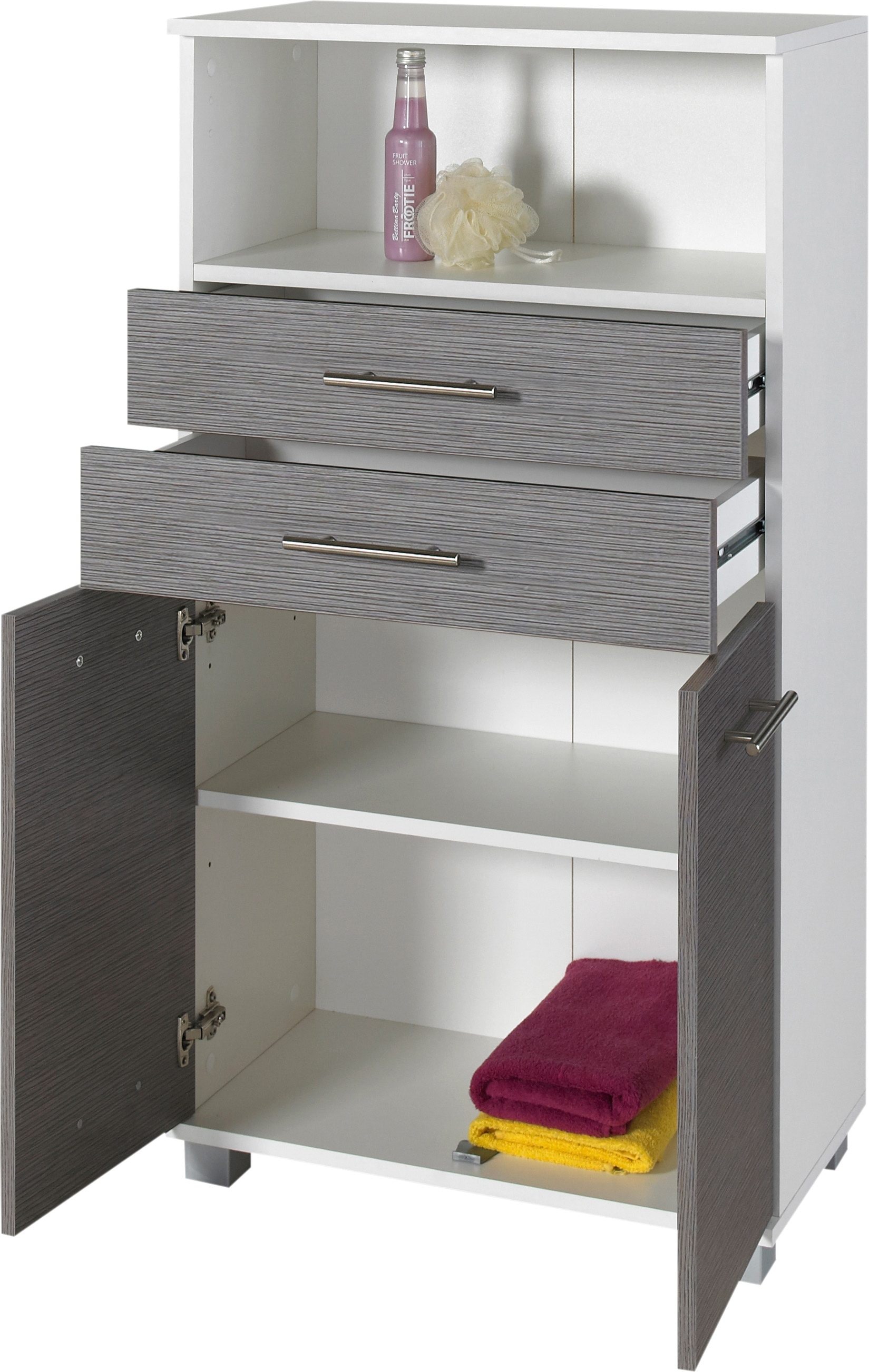 Schildmeyer Midischrank »Emmi in verschiedenen Farben«, Breite 60 cm, Metallgriffe, mit 2 Schubkästen