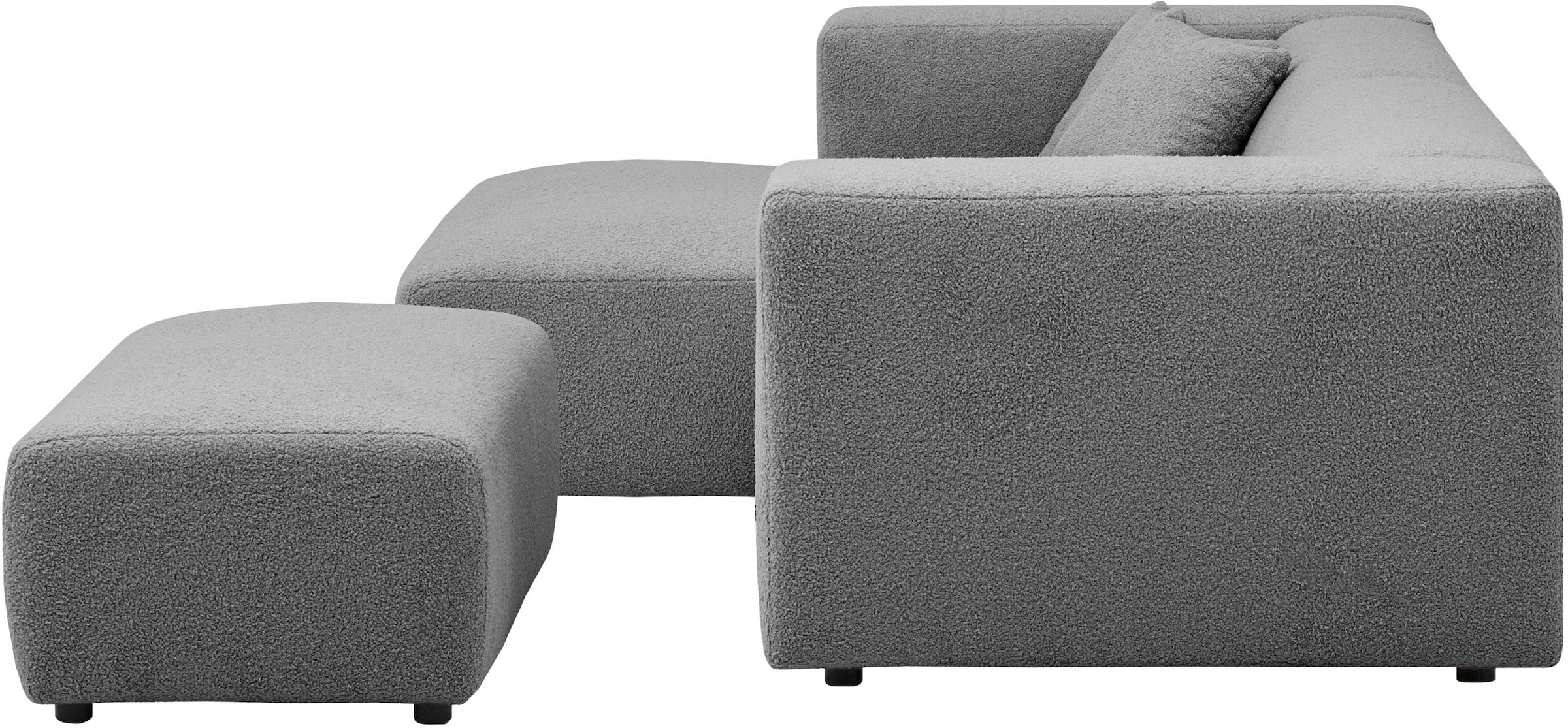 andas Polsterecke »BAKELS, Ecksofa-Set mit Hocker, L-Form mit Schlaffunktion«, Ecksofa-Set (incl. Hocker) im trendigen Megacord