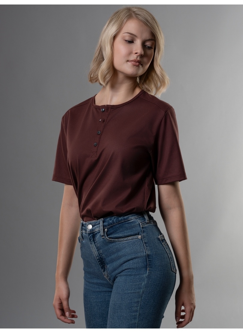 Trigema T-Shirt »TRIGEMA kaufen Knopfleiste T-Shirt DELUXE | Baumwolle« BAUR für mit