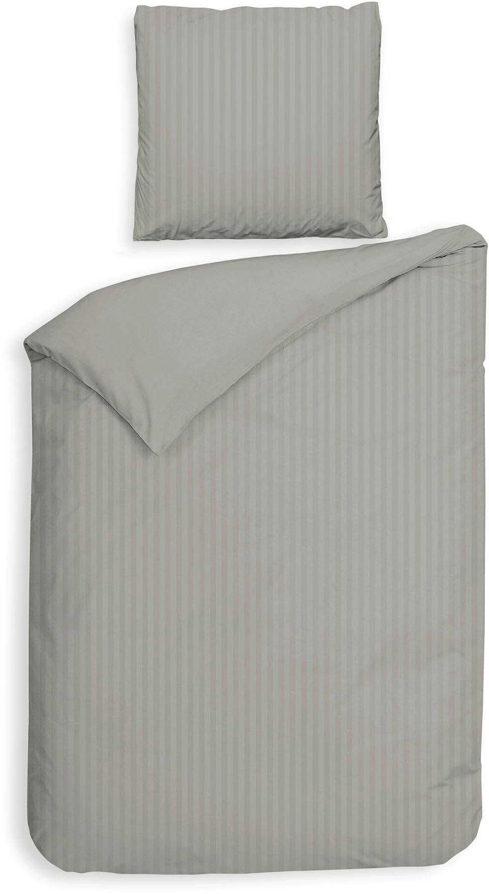 Heckett & Lane Bettwäsche "Banda" 2 hochwertiges Mako-Satin, Streifen Satin günstig online kaufen