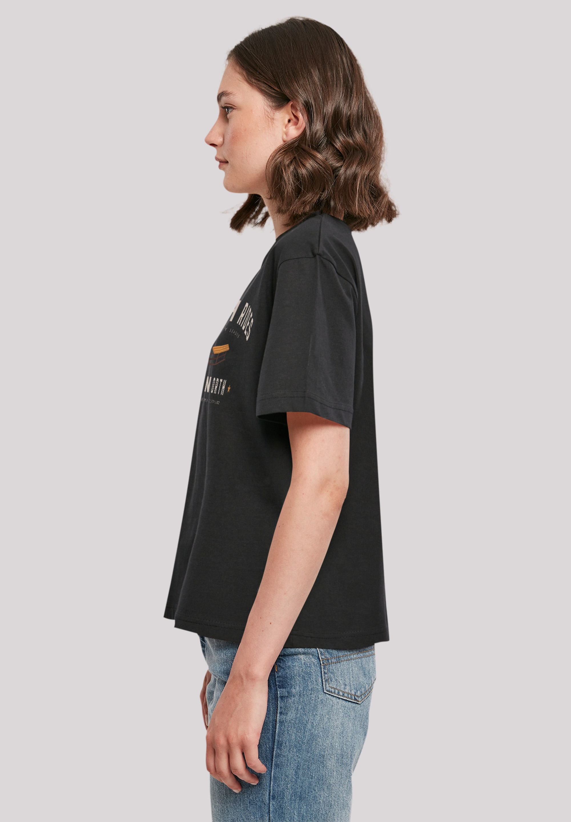 F4NT4STIC T-Shirt »Schlittenfahren Weihnachten Christmas«, Weihnachten, Geschenk, Logo