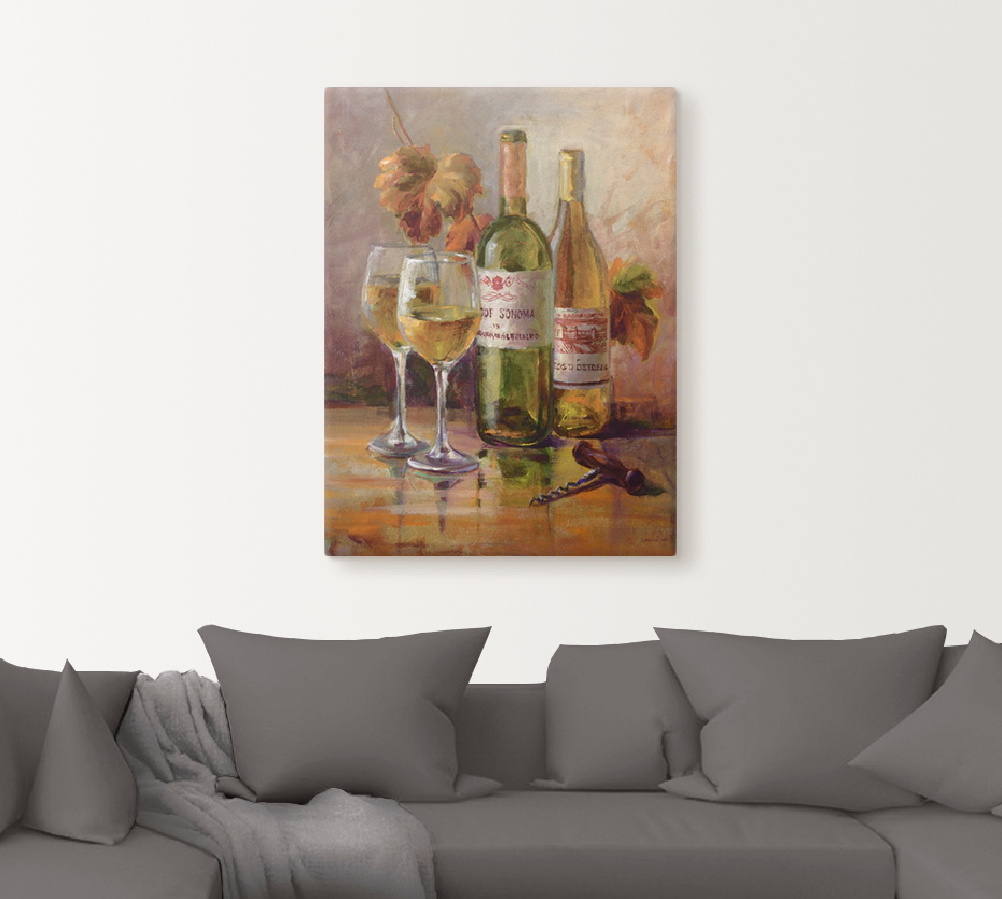 Artland Wandbild »Offener Wein II«, Getränke, (1 St.), als Leinwandbild, Poster in verschied. Größen