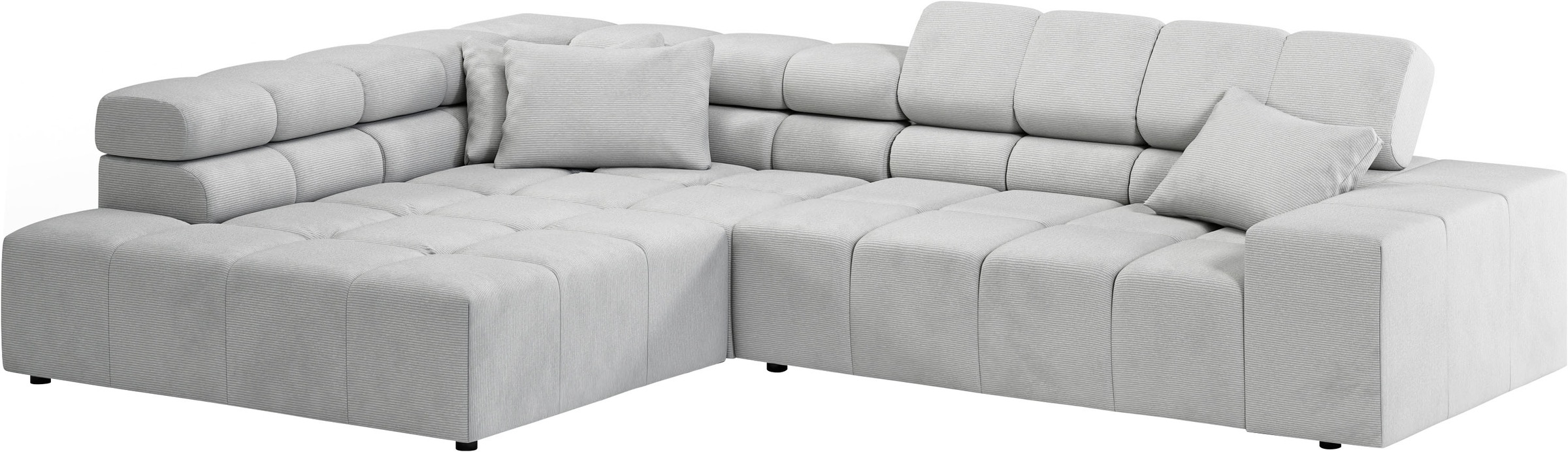 INOSIGN Ecksofa »Ancona incl. Kopfteilverstellung, OTTOs Choice, Breite 319cm, L-Form«, wahlweise motorische Sitztiefenverstellung, auch in Cord + Easy Care