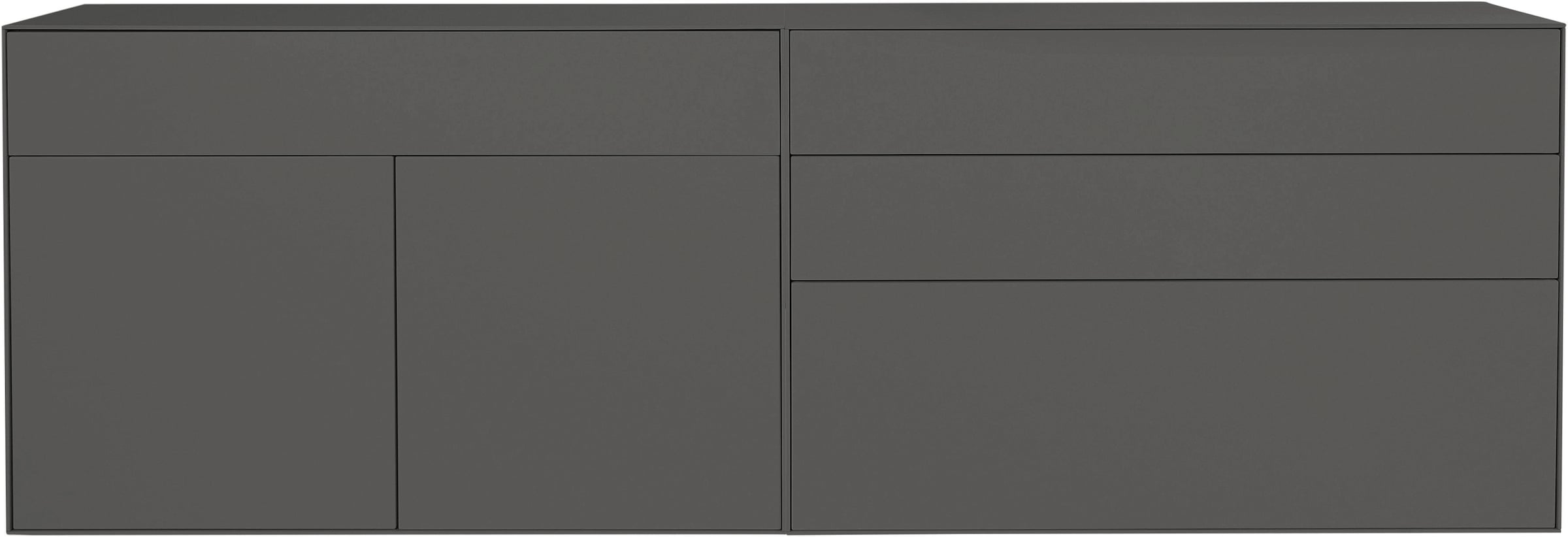 LeGer Home by Lena Gercke Sideboard »Essentials«, (2 St.), Breite: 224cm, MDF lackiert, Push-to-open-Funktion