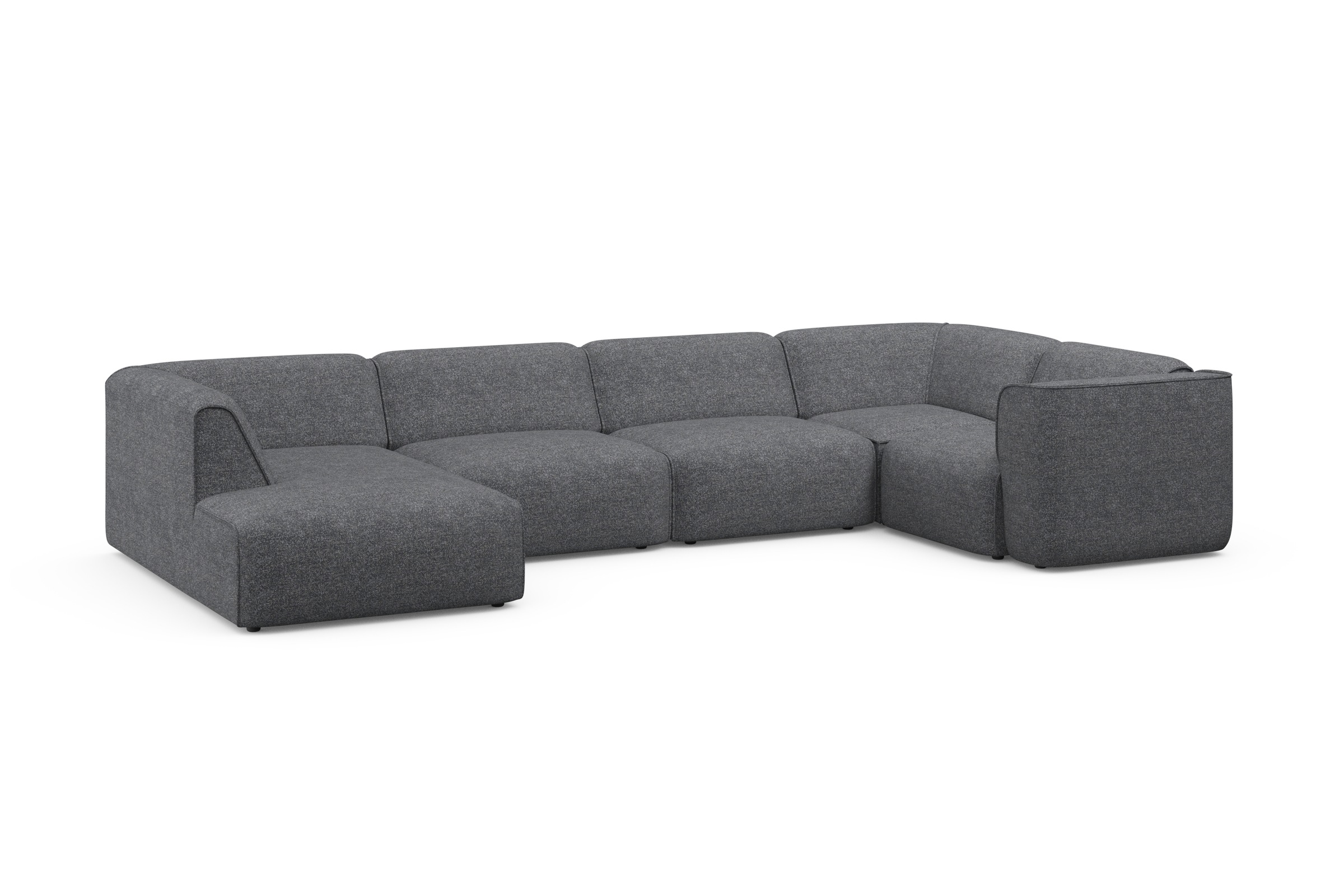 RAUM.ID Wohnlandschaft »Merid U-Form, jederzeit durch Module erweiterbar, B/T/H: 367/206/70 cm«, als Modul oder separat verwendbar, für individuelle Zusammenstellung