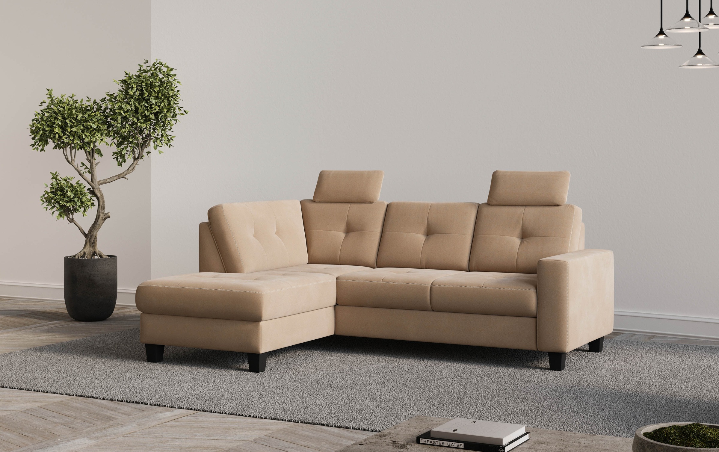 OTTO home Ecksofa "Varese" wahlweise mit Schlaffunktion und Bettkasten
