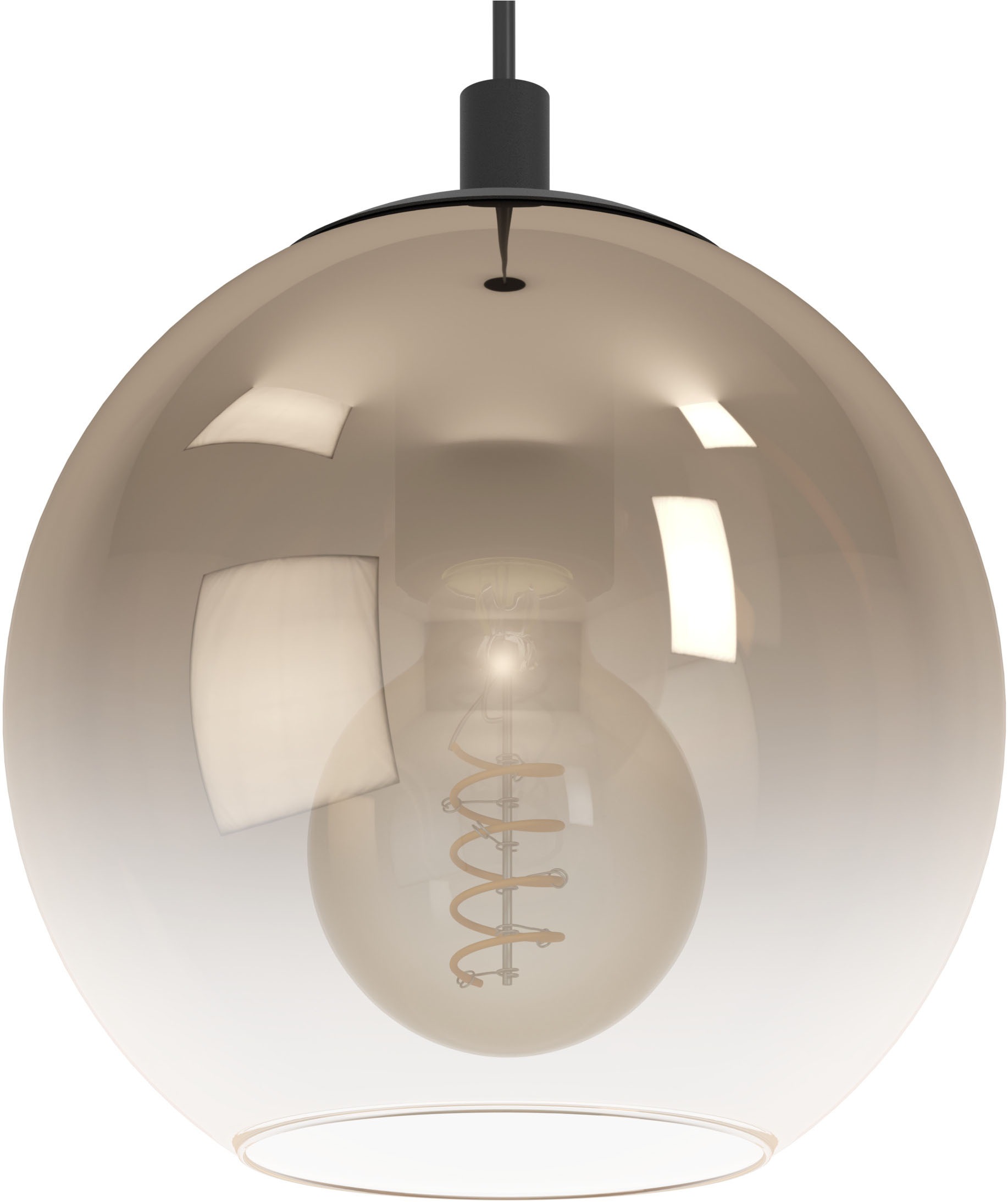 EGLO Hängeleuchte »ARISCANI 1 Pendellampe - Stahl - E27 - 1X60W - IP20« E27 1 Stk. Hängelampe, Deckenlampe, Wohnzimmer, Esszimmer, H110 x Ø20 cm