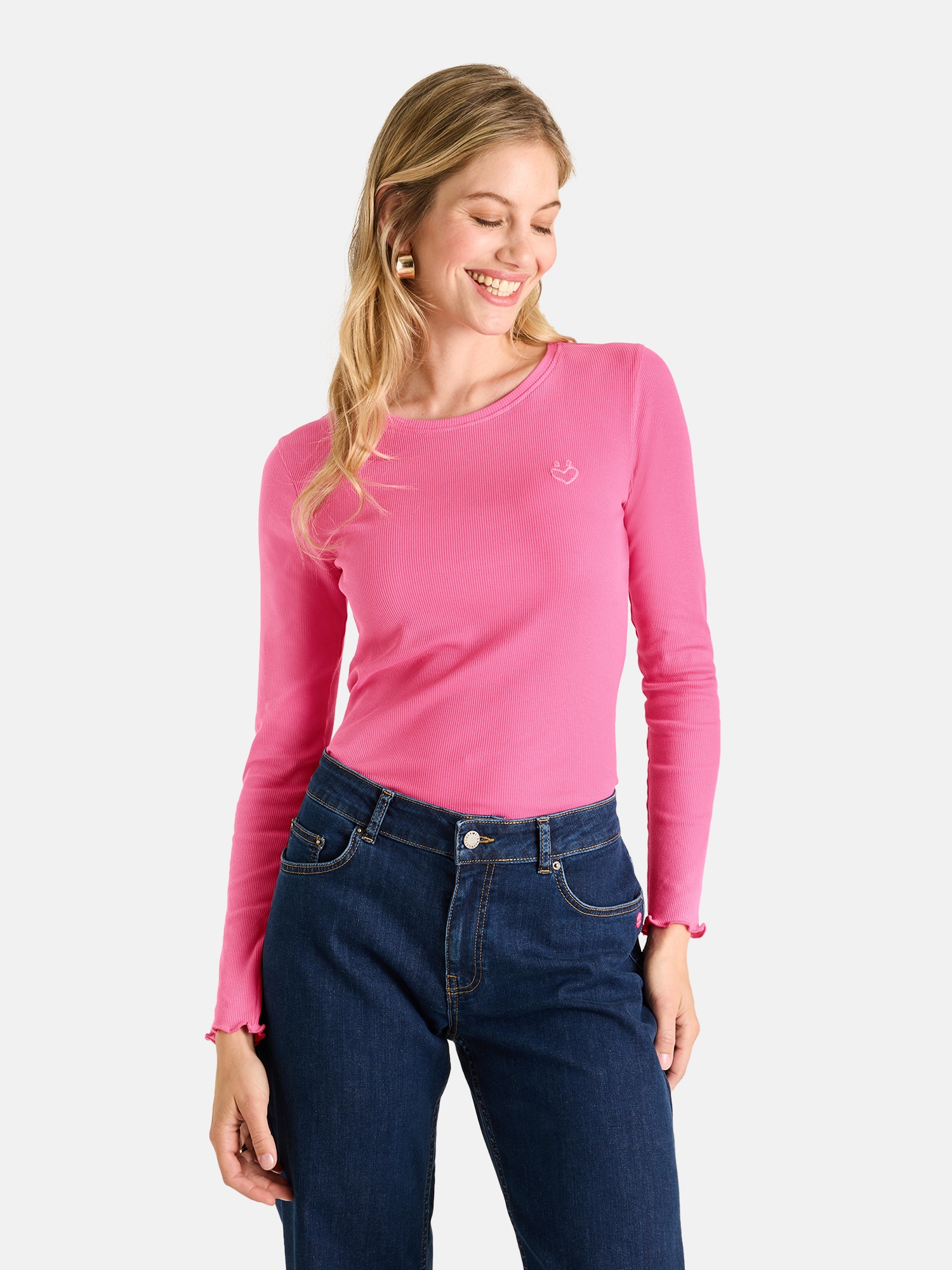 Lieblingsstück Langarmshirt "KyraEP" mit gewellten Saumabschlüssen