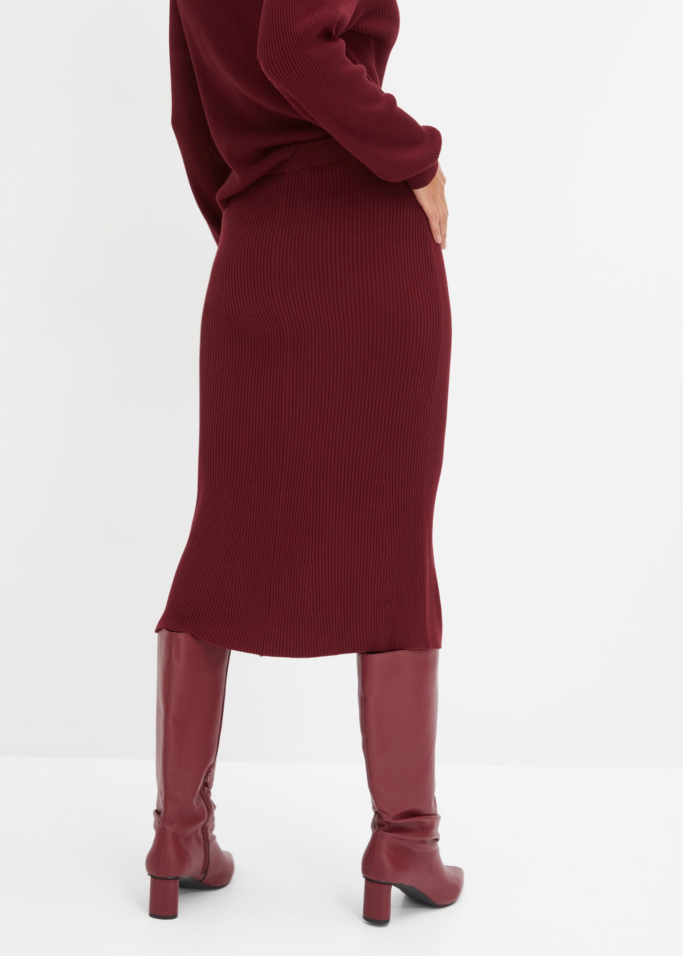 bonprix Strickrock 3/4-Länge, mit Viskose