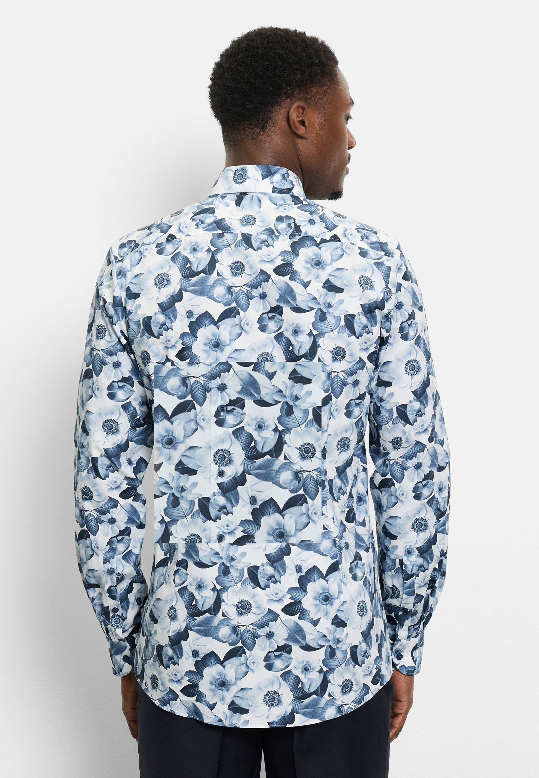 OLYMP Level Five body fit Shirt Blue 43 6