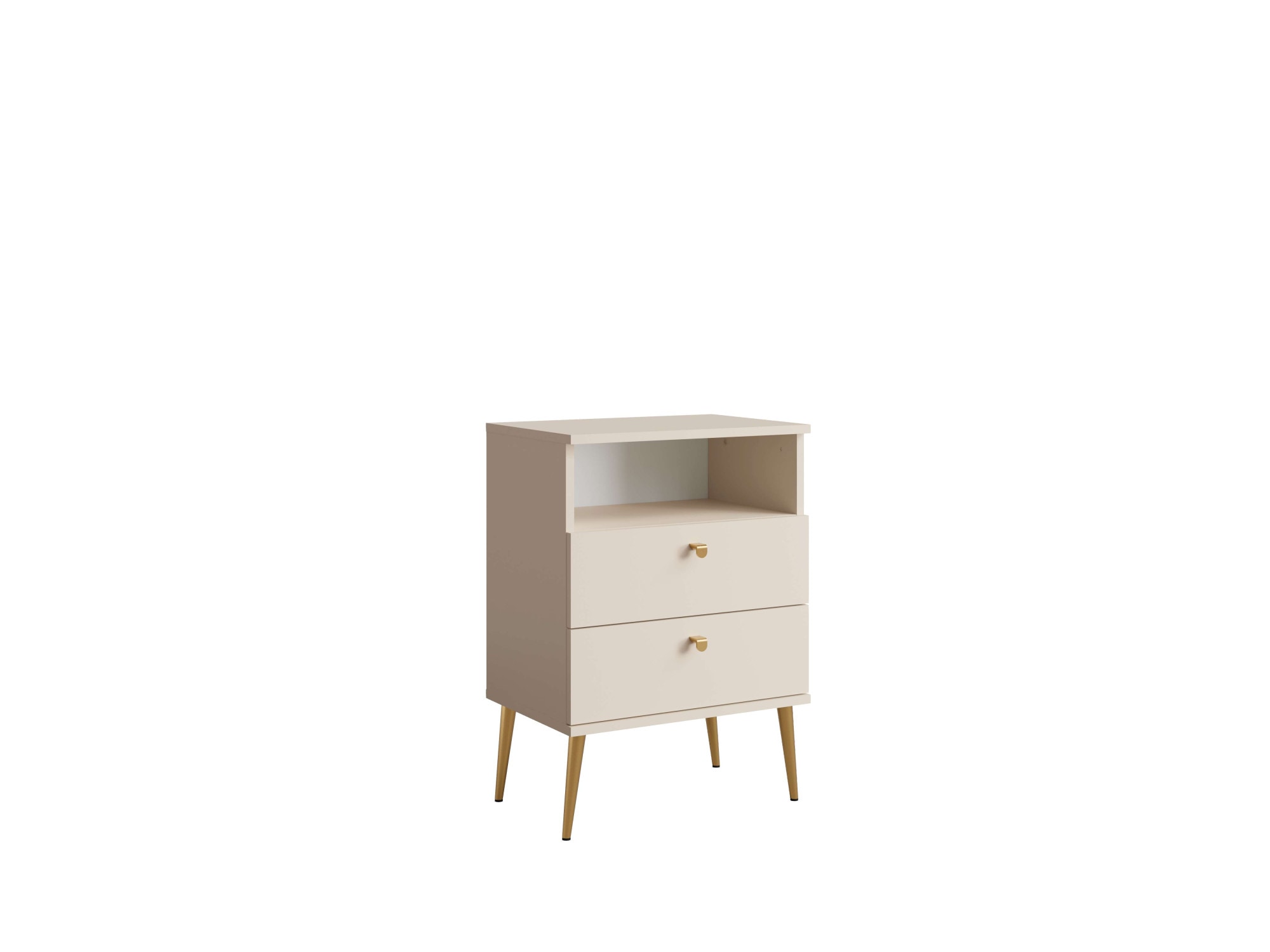 OTTO home Nachttisch "Elyriia Nachtkommode mit 2 Schubladen und Fach, Premium-Qualität" mit viel Stauraum, modernes Design, pflegeleicht und robust