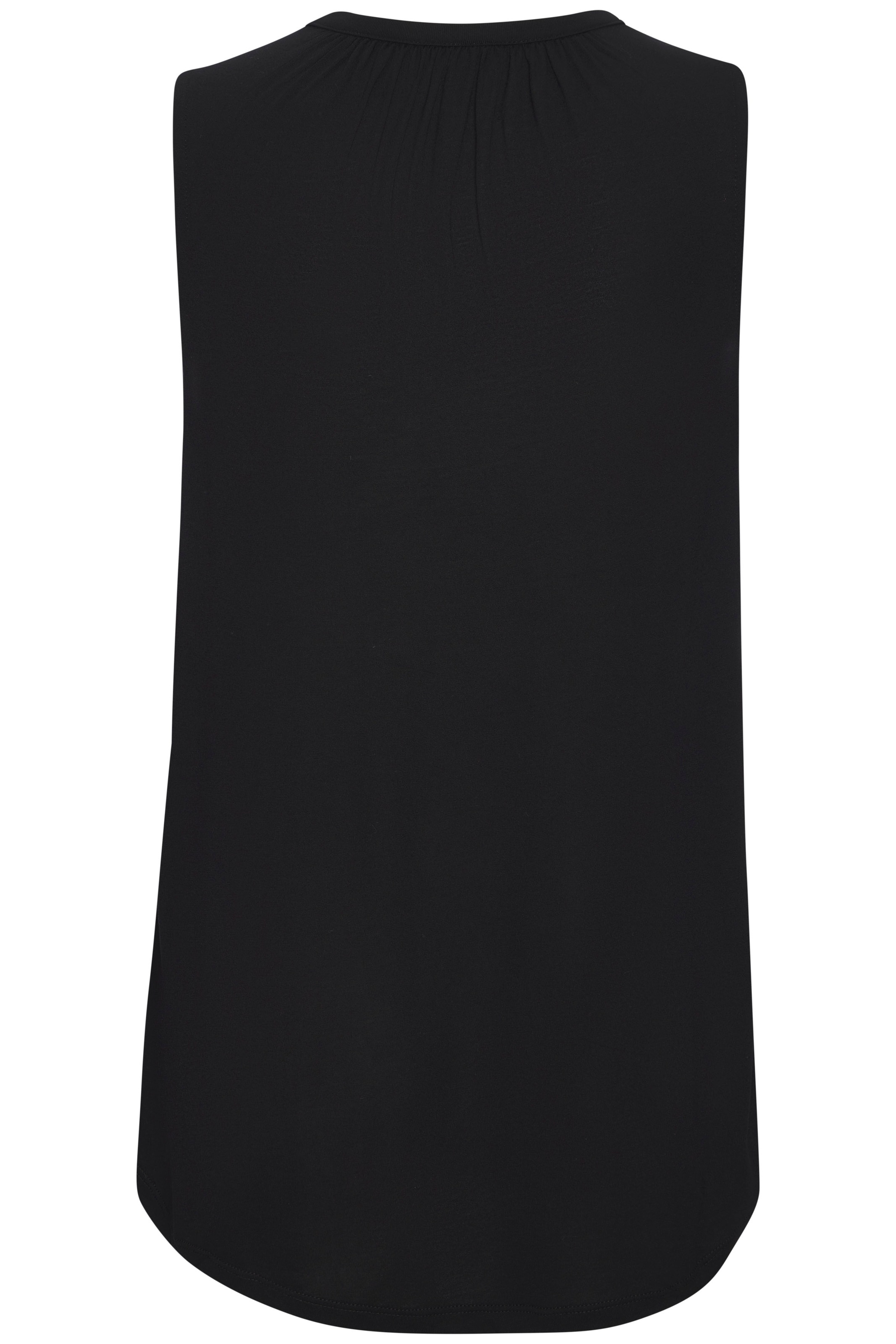 Tanktop LASCANA, Damen, Gr. 36/38, schwarz, Jersey, Obermaterial: 100% Viskose, unifarben, figurumspielend hüftlang, V-Ausschnitt, Tops Tanktop, mit Bändern am Ausschnitt, lockeres Jerseytop 3