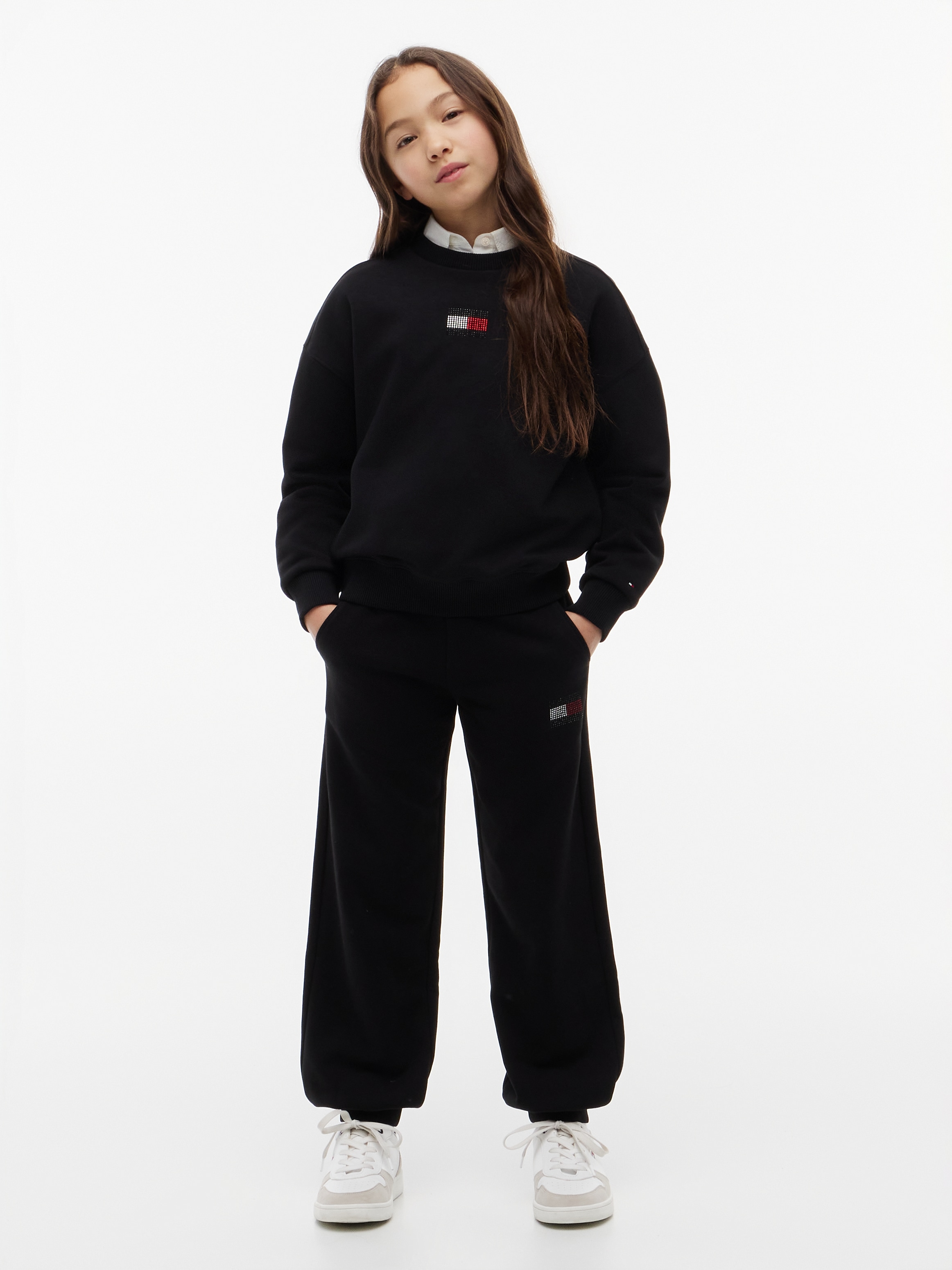Tommy Hilfiger Sweathose  Glitzersteine, Regular Fit, Kinder bis 16 Jahre