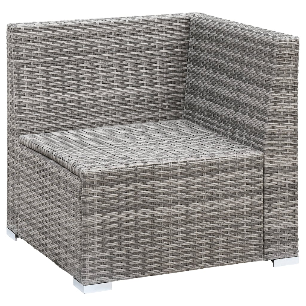 KONIFERA Gartenlounge-Set »Kalamos«, (Set, 23 tlg., 3er-Sofa, 2x 2er Sofa, Ecksofa, 2x Hocker, 2x Tisch, inkl. Auflagen), Polyrattan, Aluminium, 10 Personen, individuell aufstellbar