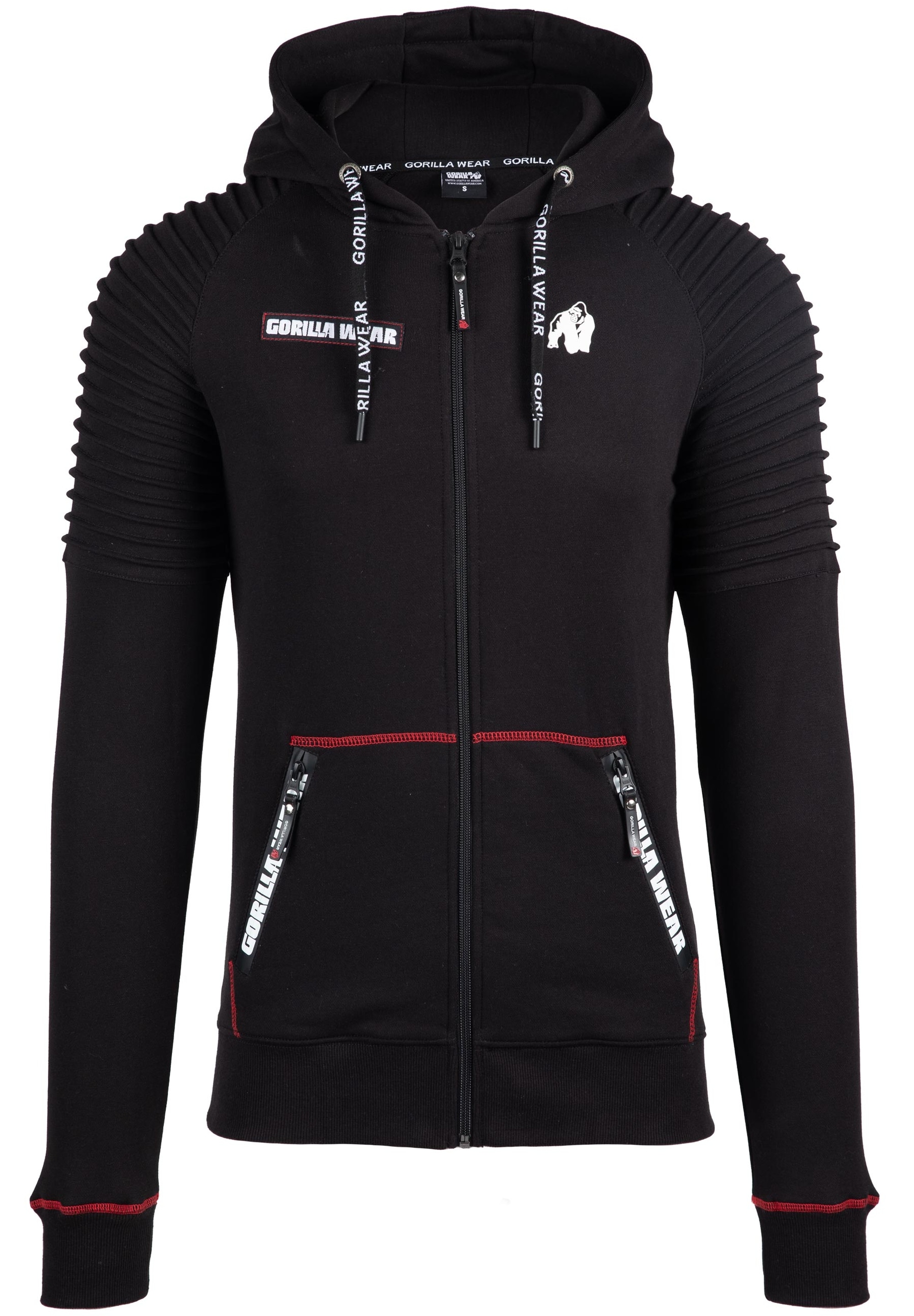 Gorilla Wear Sweatshirt, mit gerippten Schultern und Kapuze