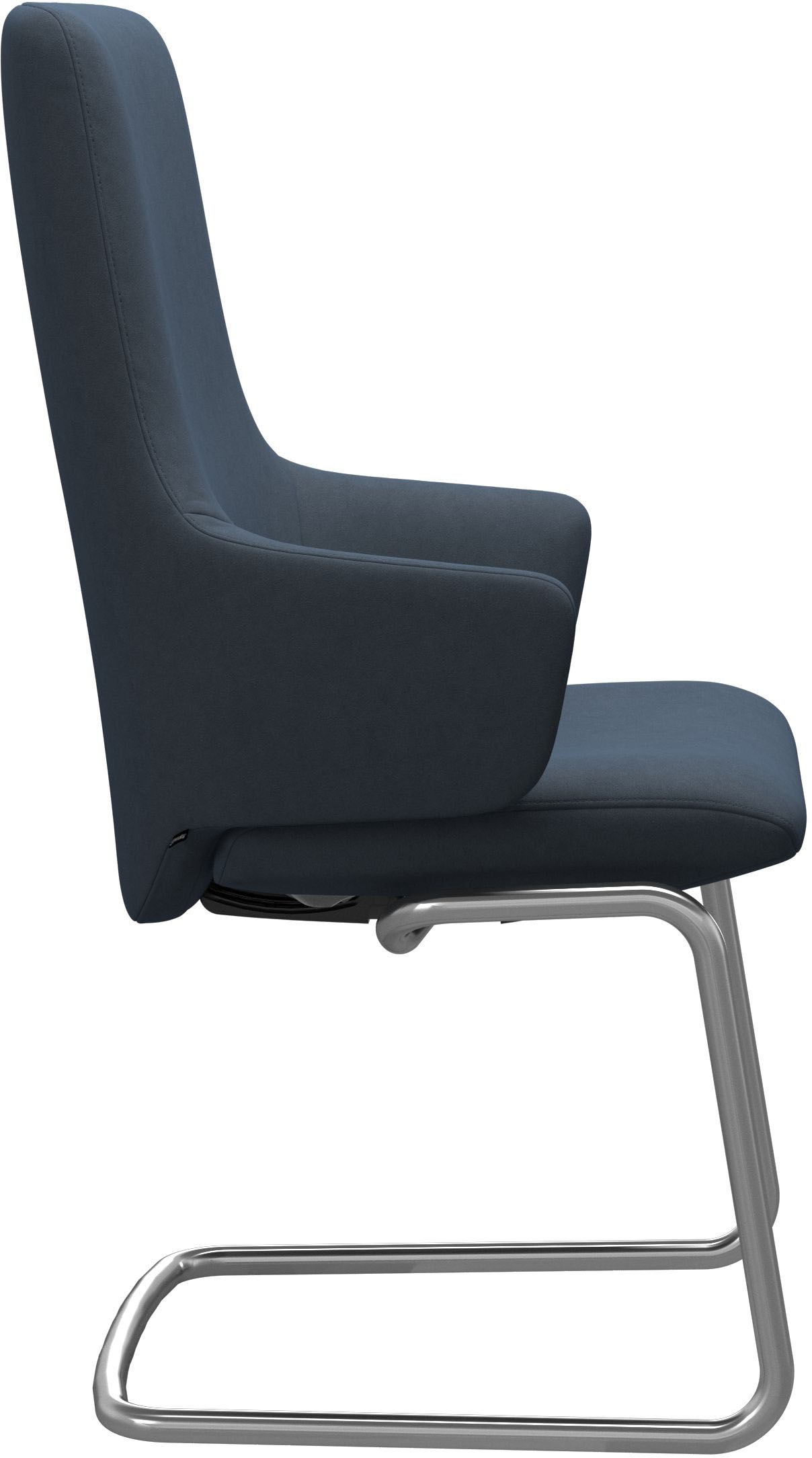 Stressless® Polsterstuhl »Laurel«, Microfaser DINAMICA, High Back mit Armlehne, Größe L, mit Beinen aus Stahl in Schwarz matt