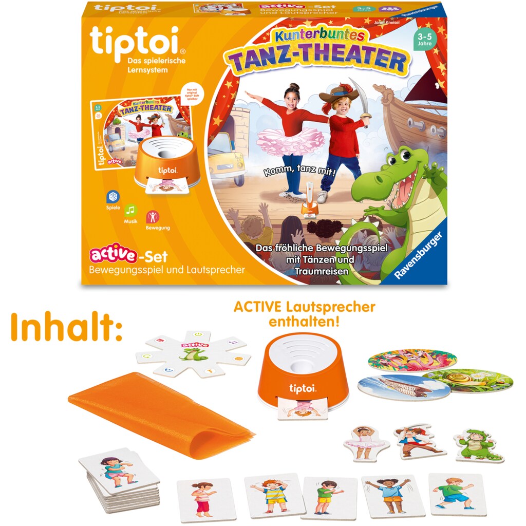 Ravensburger Spiel »tiptoi® ACTIVE Set Kunterbuntes Tanz-Theater«