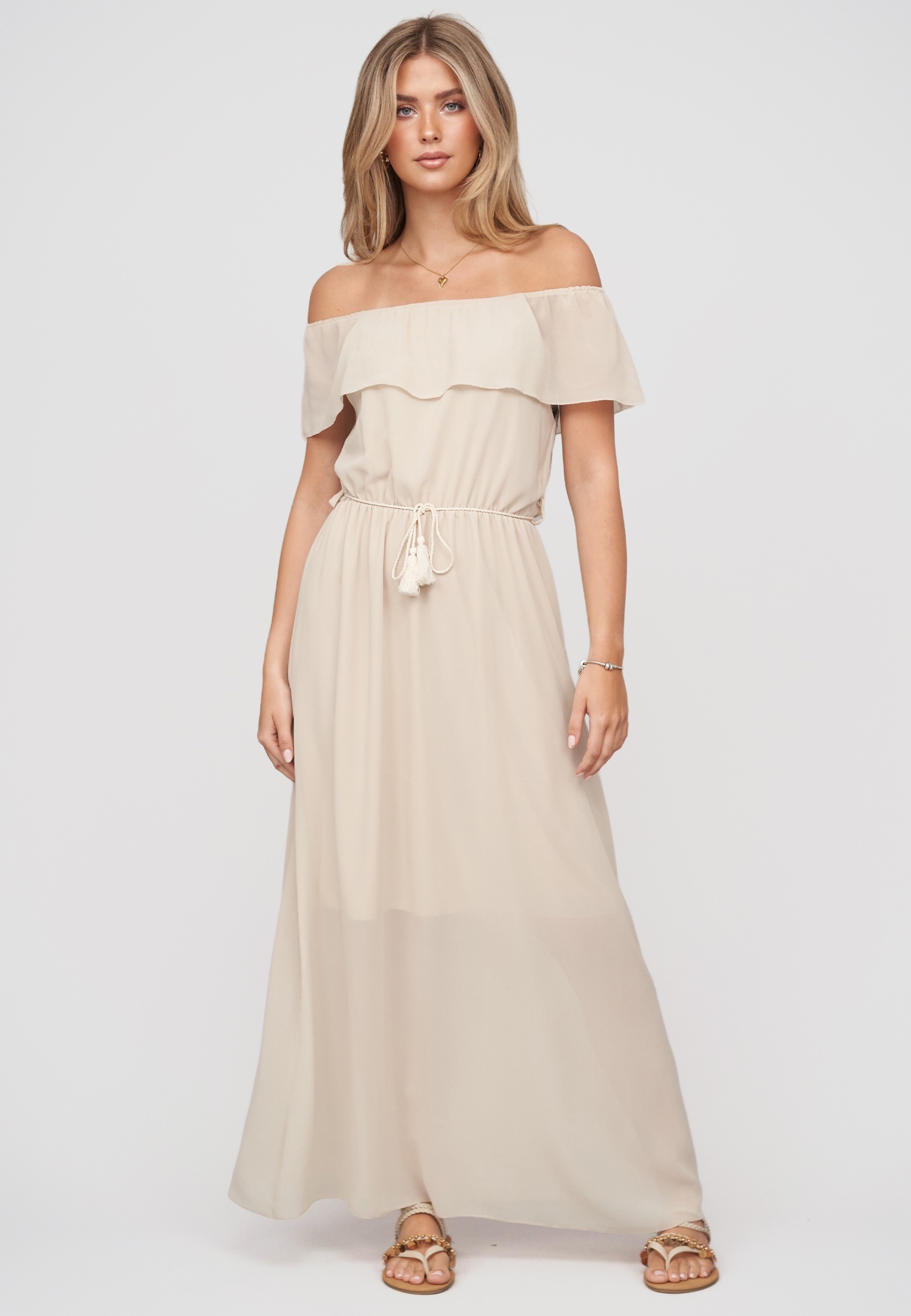 CLOUD 5IVE A-Linien-Kleid »CLOUD 5IVE Offshoulder Maxi Dress« 1 tlg.