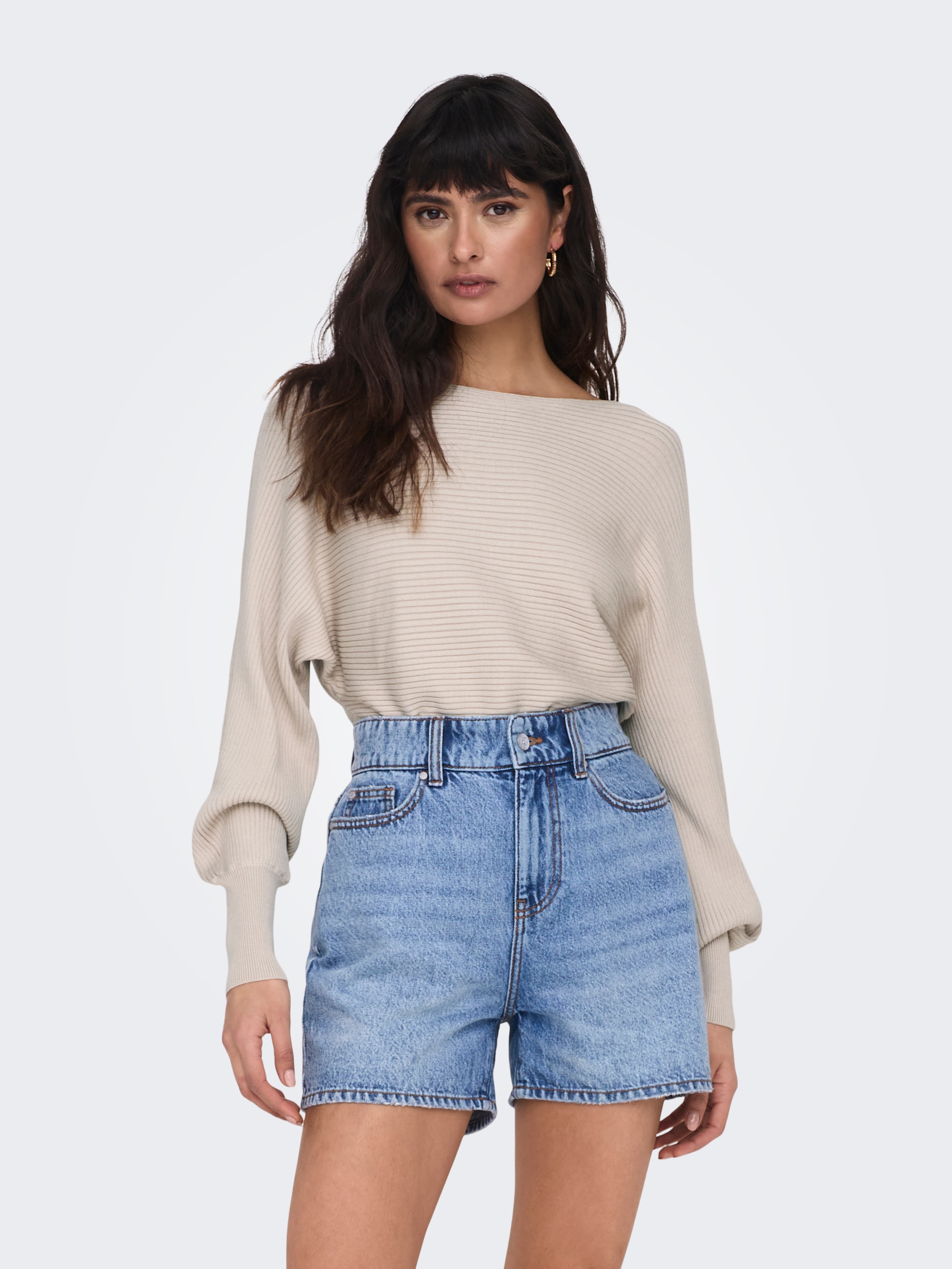 ONLY "ONLADALINE L/S SHORT PULLO KNT NOOS" Viskosemischung, regular fit