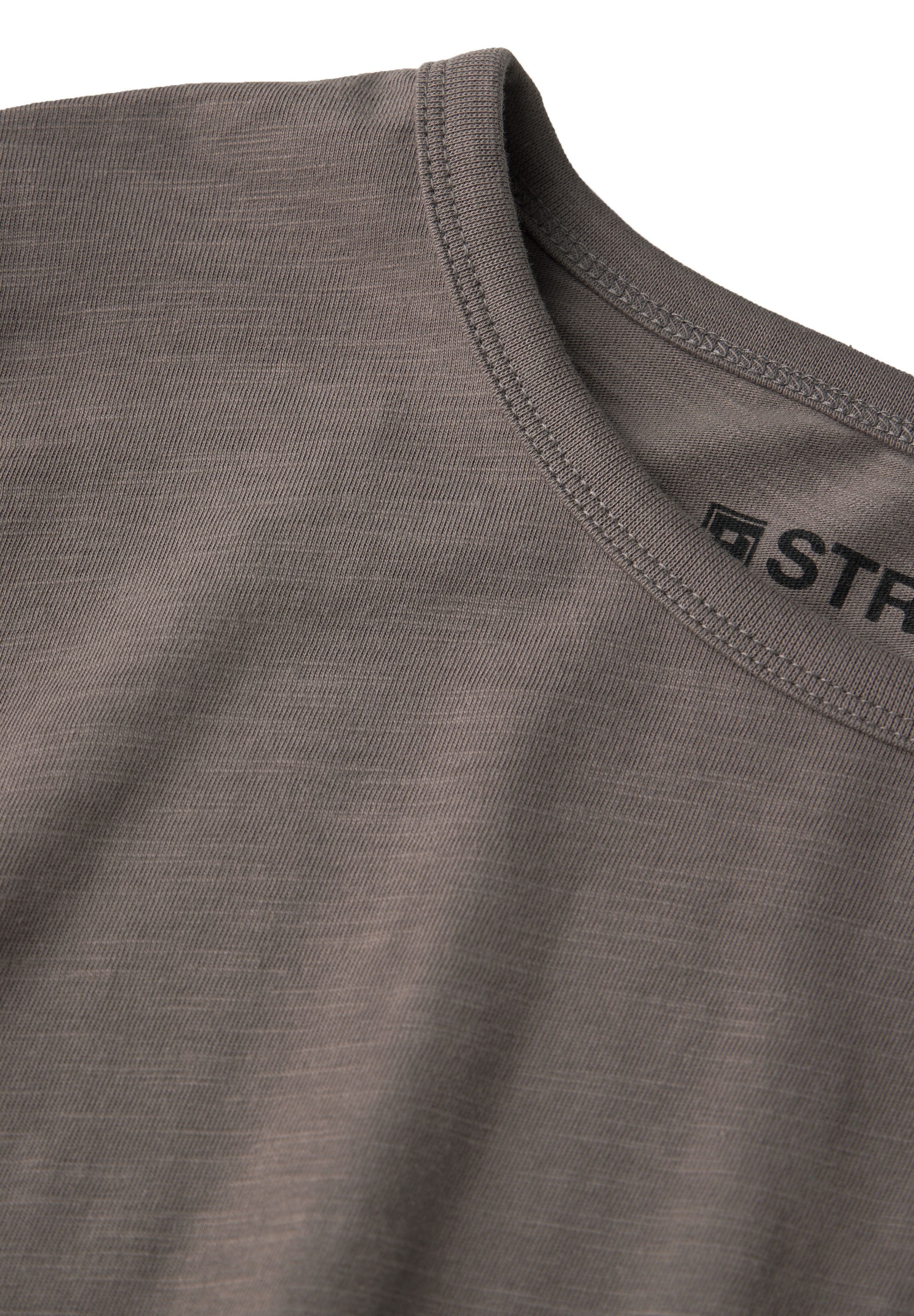 STREET ONE MEN Langarmshirt, aus reiner Baumwolle