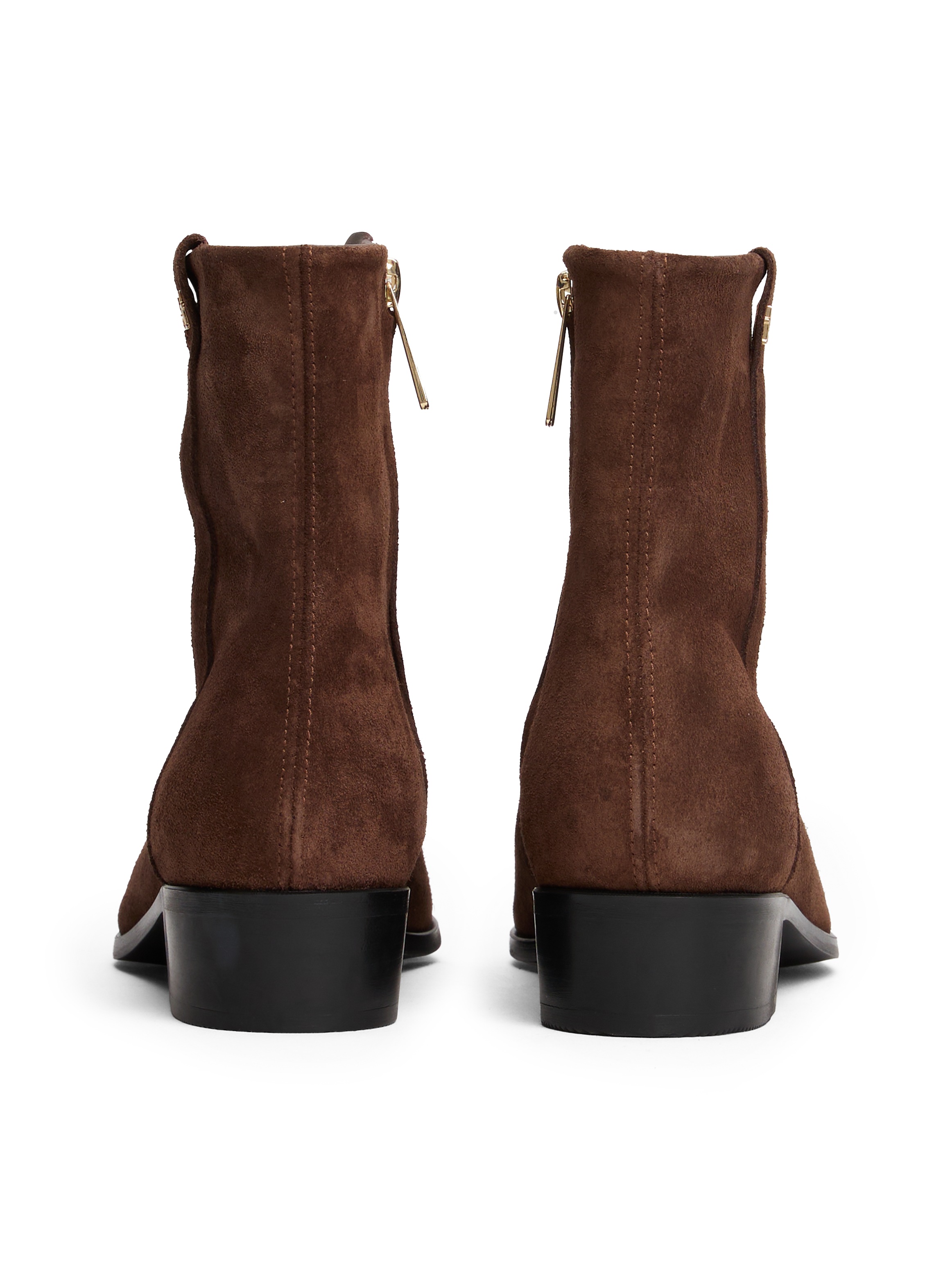 Tommy Hilfiger Stiefelette »TH SUEDE POINTY ZIP BOOTIE«, Blockabsatz, Westernboots, Cowboyboots in spitz zulaufender Form