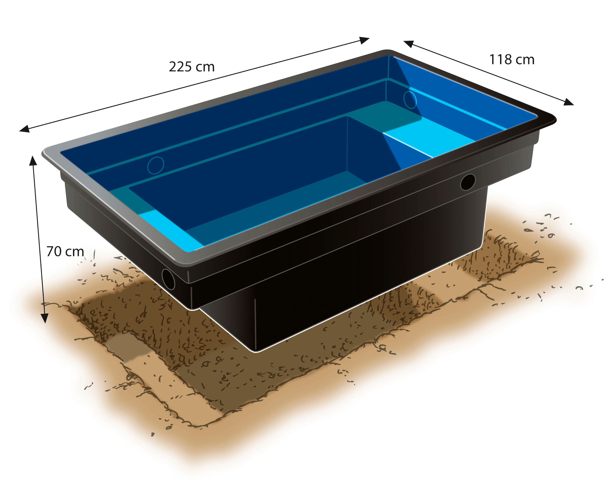 Ubbink Fertigteich »QUADRA C2«, mit Biotoprand