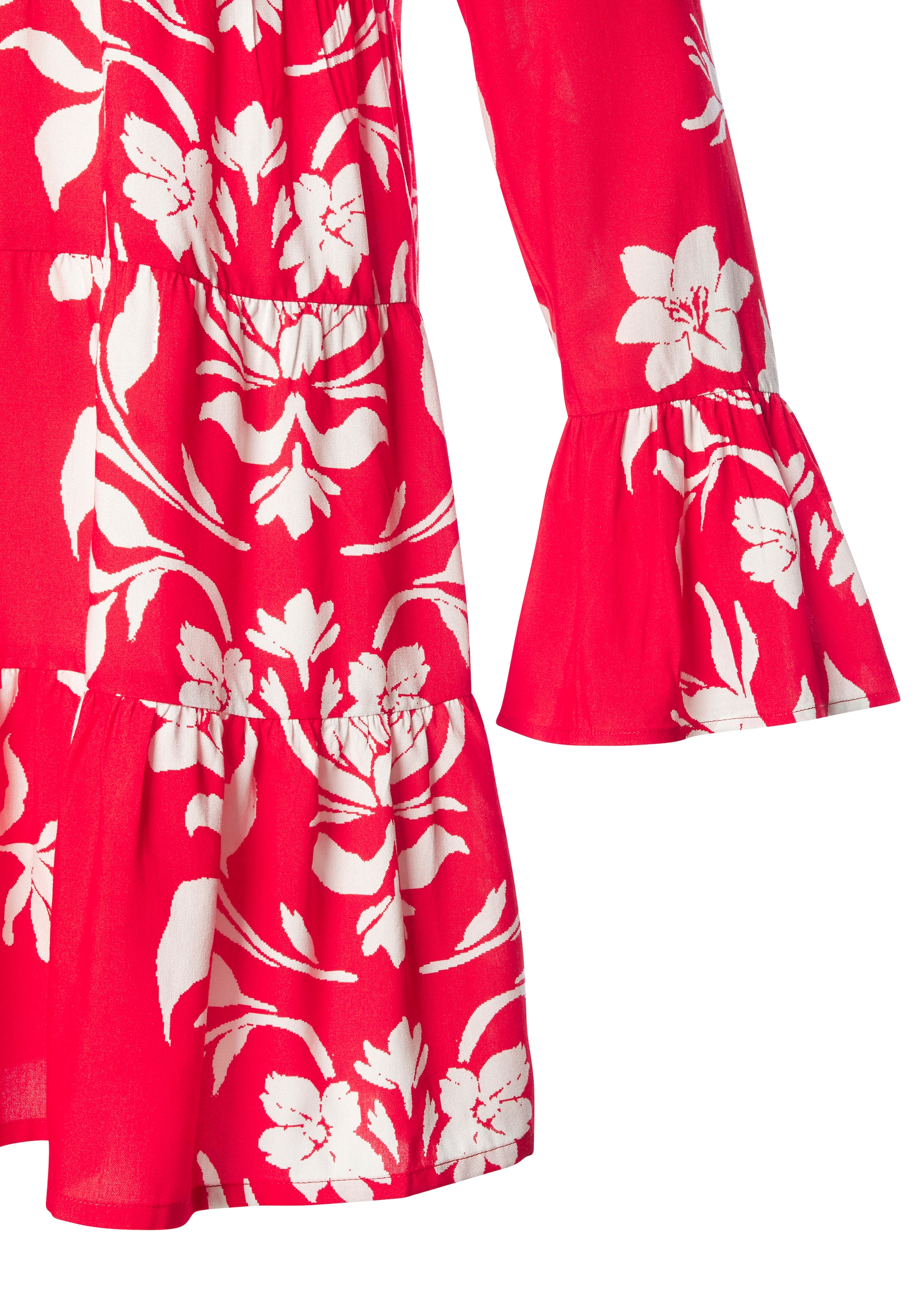 LASCANA Strandkleid mit Alloverdruck, Tunika, Blusenkleid, Strandmode