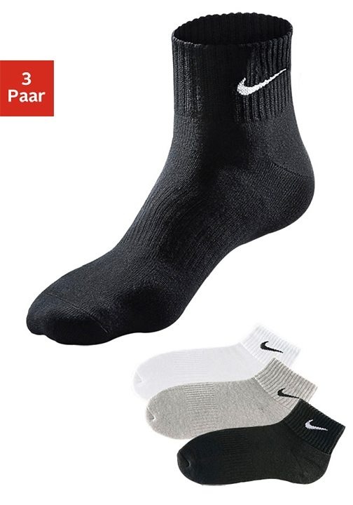 Nike Kurzsocken, (3 Paar), mit weichem Frottee