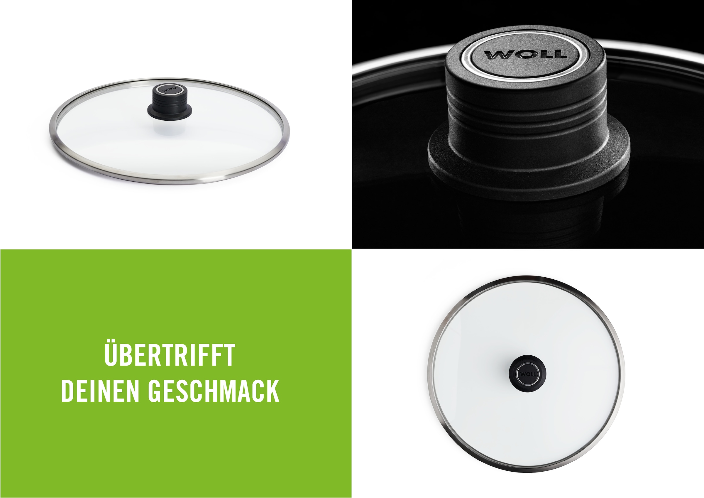 WOLL Deckel »Eco Logic aus Sicherheitsglas, Ø24-32cm« Hitzebeständig, Spülmaschinengeeignet, für Pfannen und Töpfe