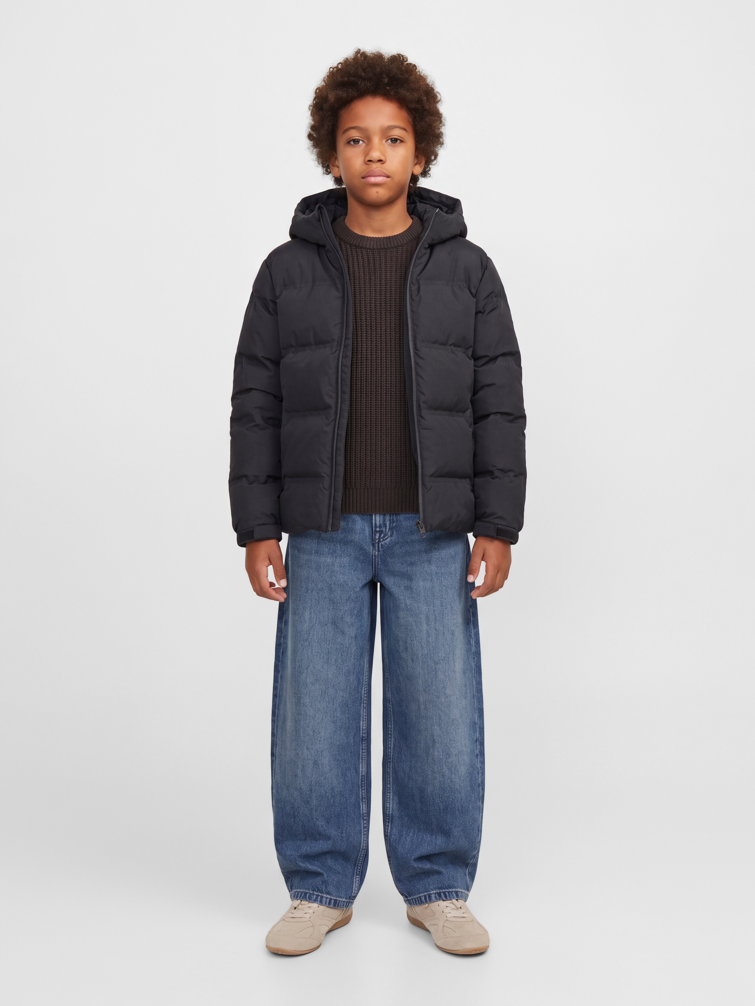 Jack & Jones Junior Rundhalspullover »JJJAXON KNIT CREW NECK JNR« Materialmix, locker geschnitten