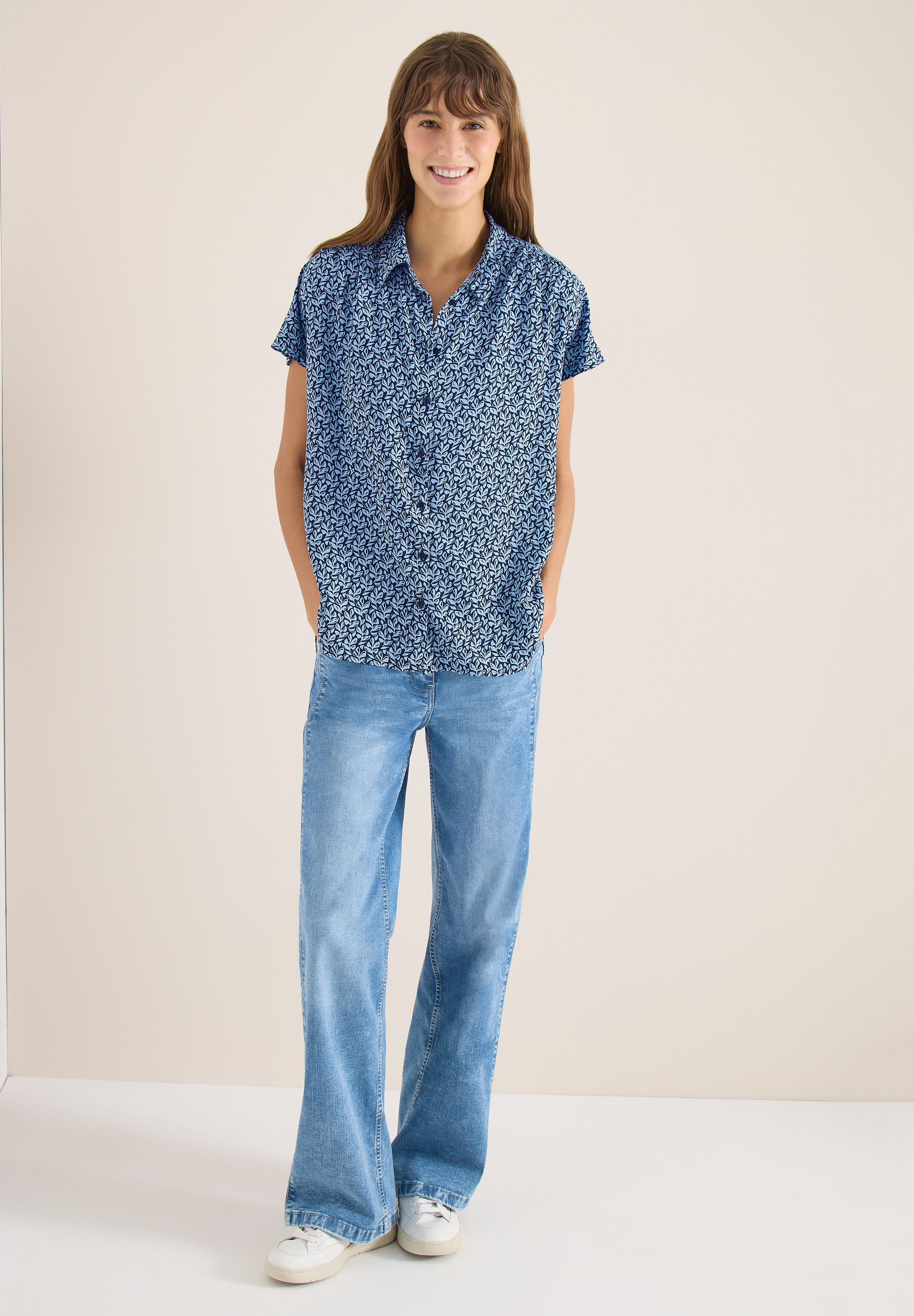 Cecil Kurzarmbluse aus softer Viskose