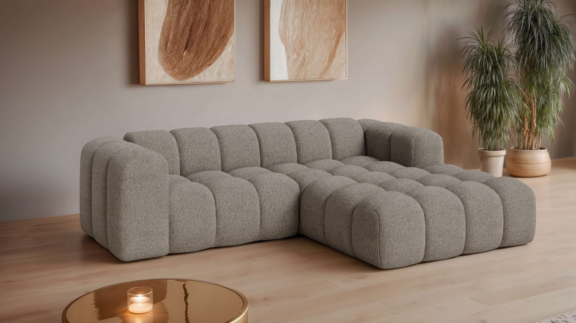 OTTO home Ecksofa "KALLIE L-Form, 248 cm - OTTO. Verlässliche Qualität." Bubble Optik, moderne Steppung, hoher Sitzkomfort