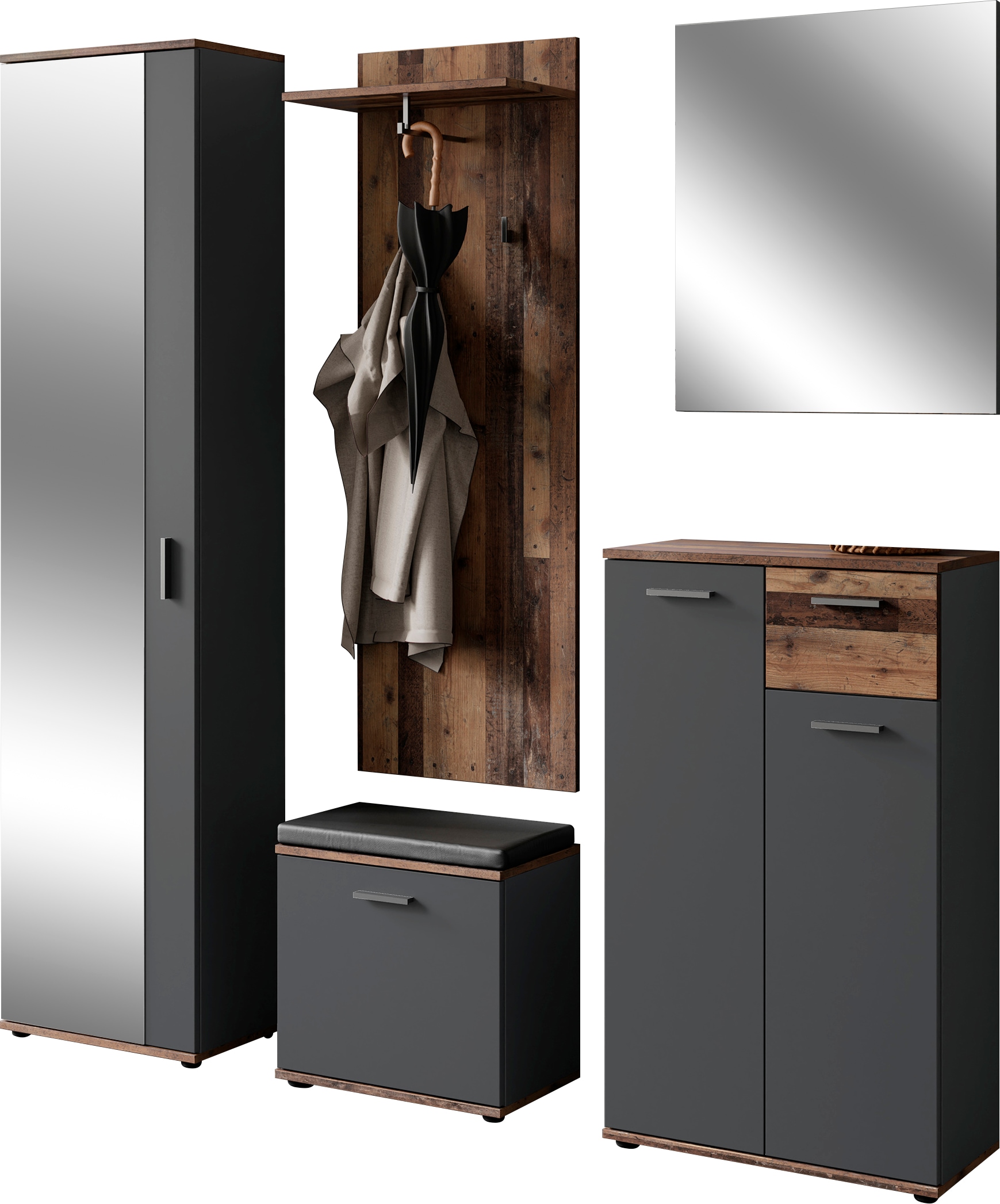 byLIVING Garderoben-Set "Jakob" 5 Stk. tlg. günstig online kaufen