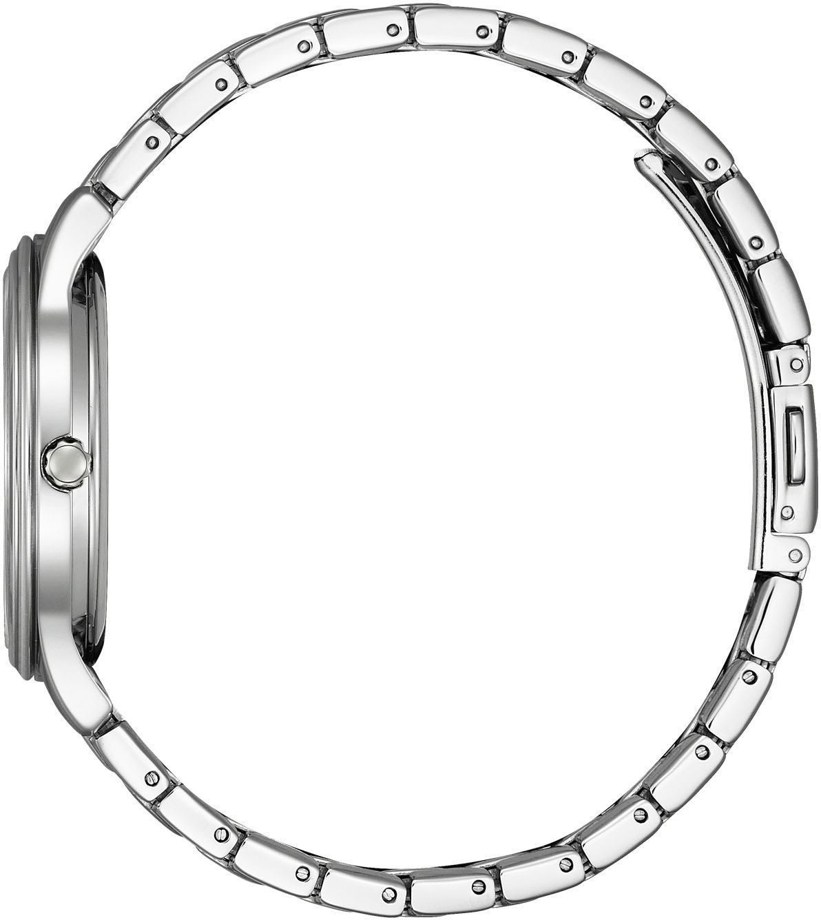 Citizen Solaruhr, Armbanduhr, Damenuhr, Edelstahlarmband, Batterie-Entladungsanzeige