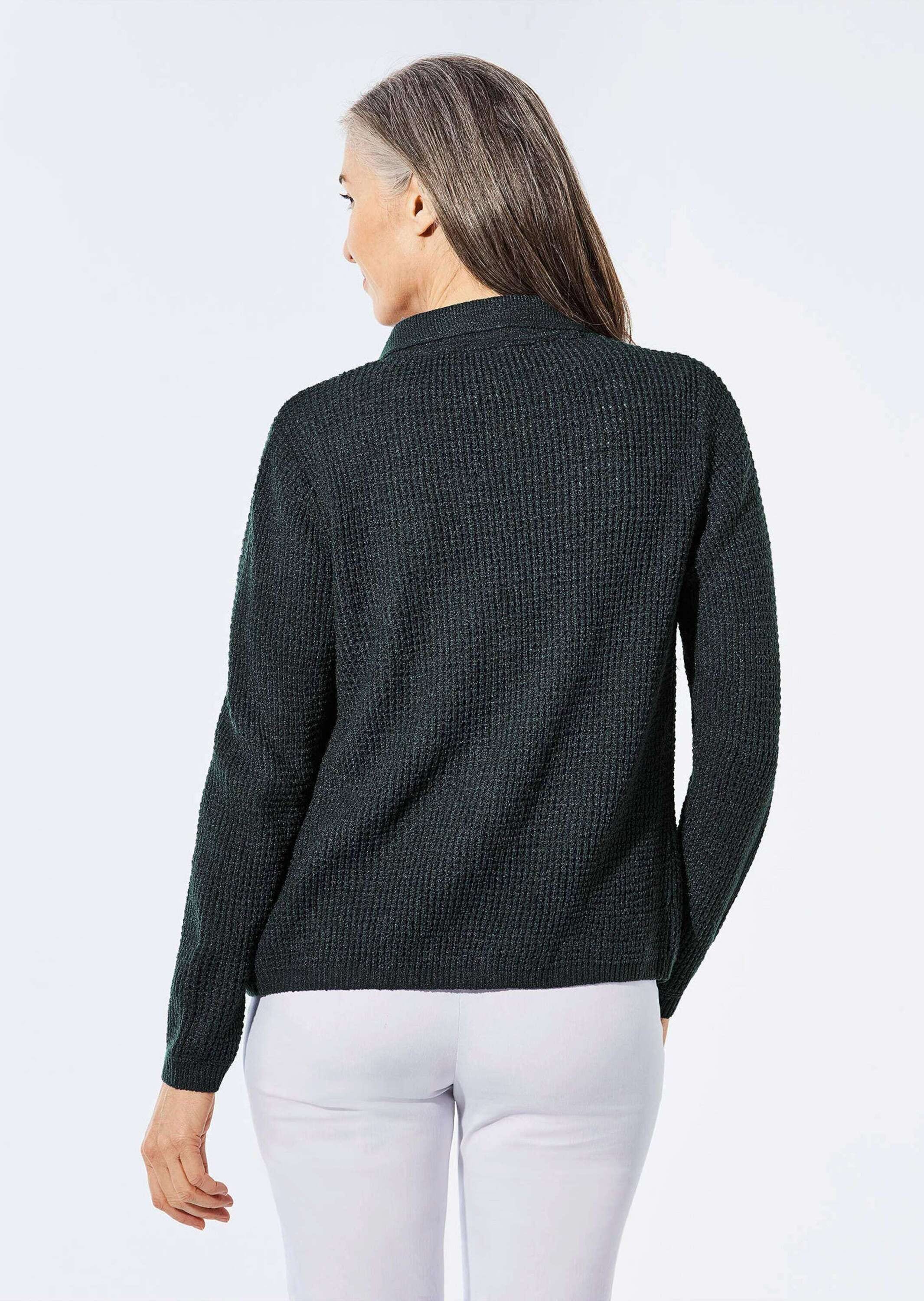 GOLDNER Strickjacke »Strickjacke Strickjacke mit Polokragen«