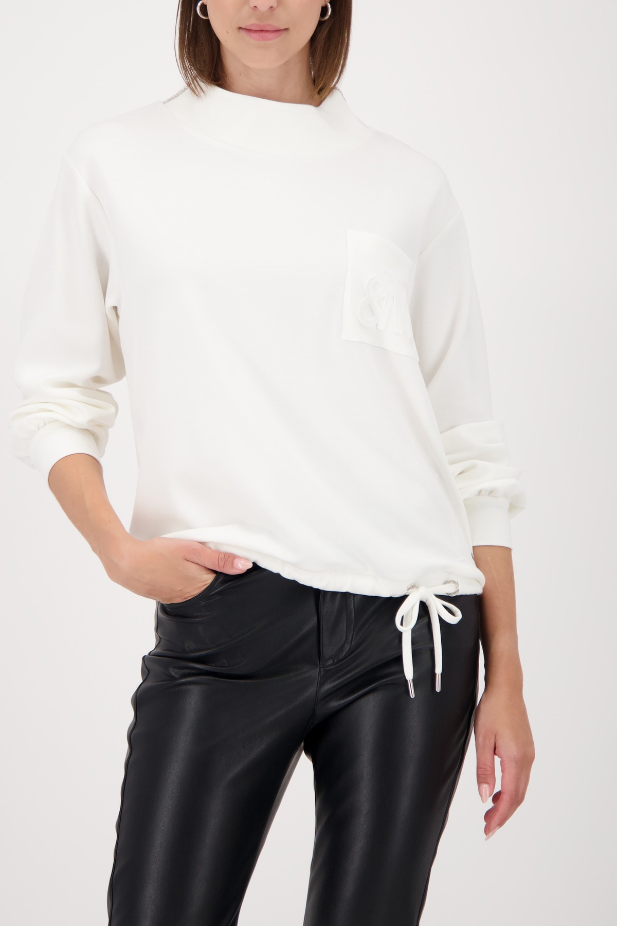 Monari Sweatshirt "Sweatshirt Basic Schmuckdetail" Regular fit mit Stehkrag günstig online kaufen