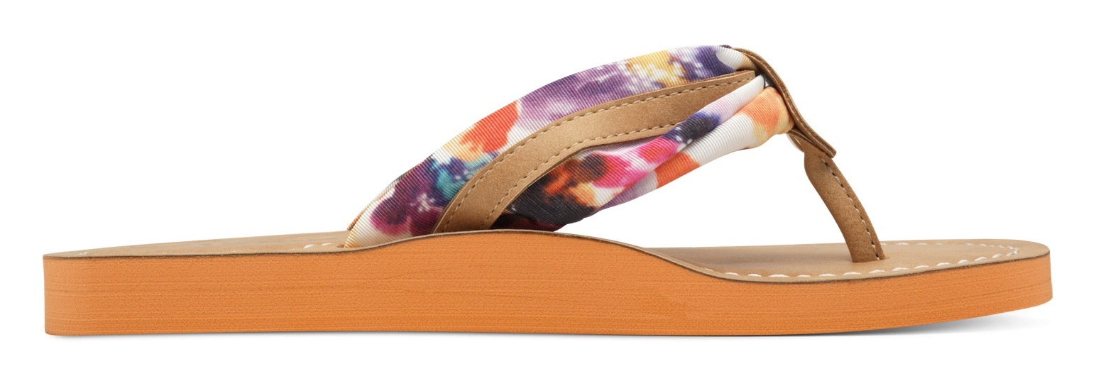 Tamaris Zehentrenner »AVRIL«, Sommerschuh, Flats, Schlappen mit T-Logoanhänger