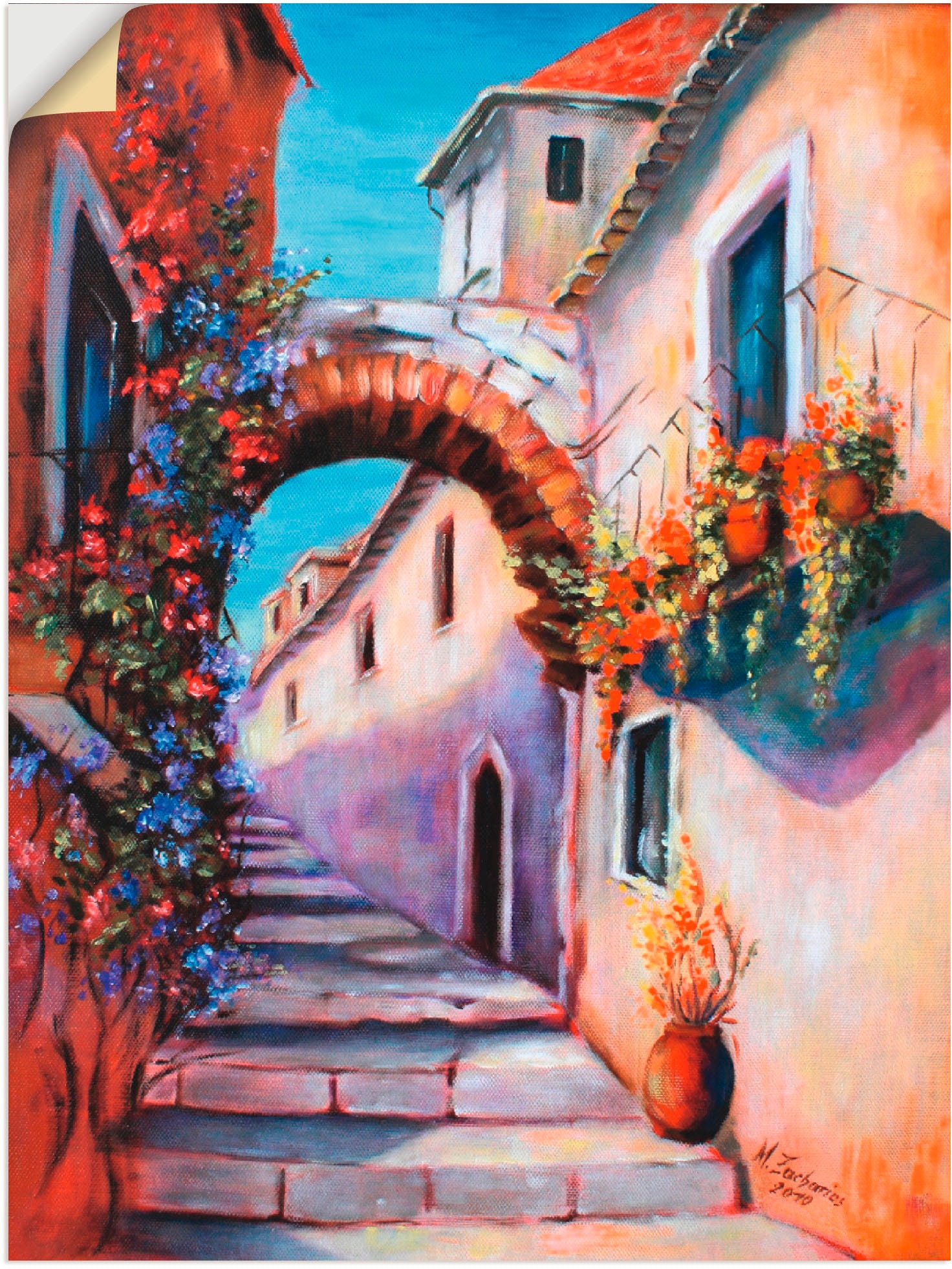 Artland Wandbild »Mediterrane Impressionen«, Gebäude, (1 St.), als Alubild, Leinwandbild, Wandaufkleber oder Poster in versch. Größen