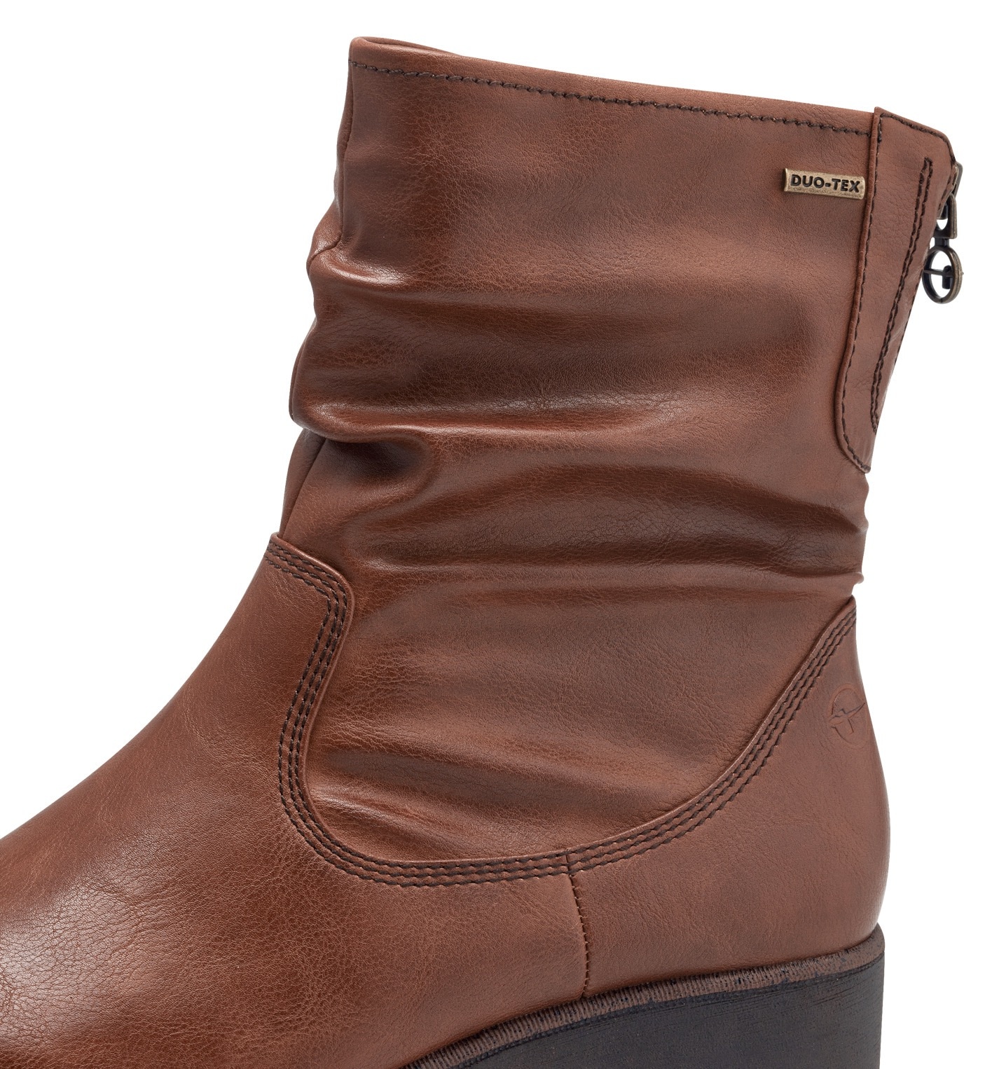 Tamaris Winterstiefelette, Blockabsatz, Winterboots mit Falten am slouchy Schaft