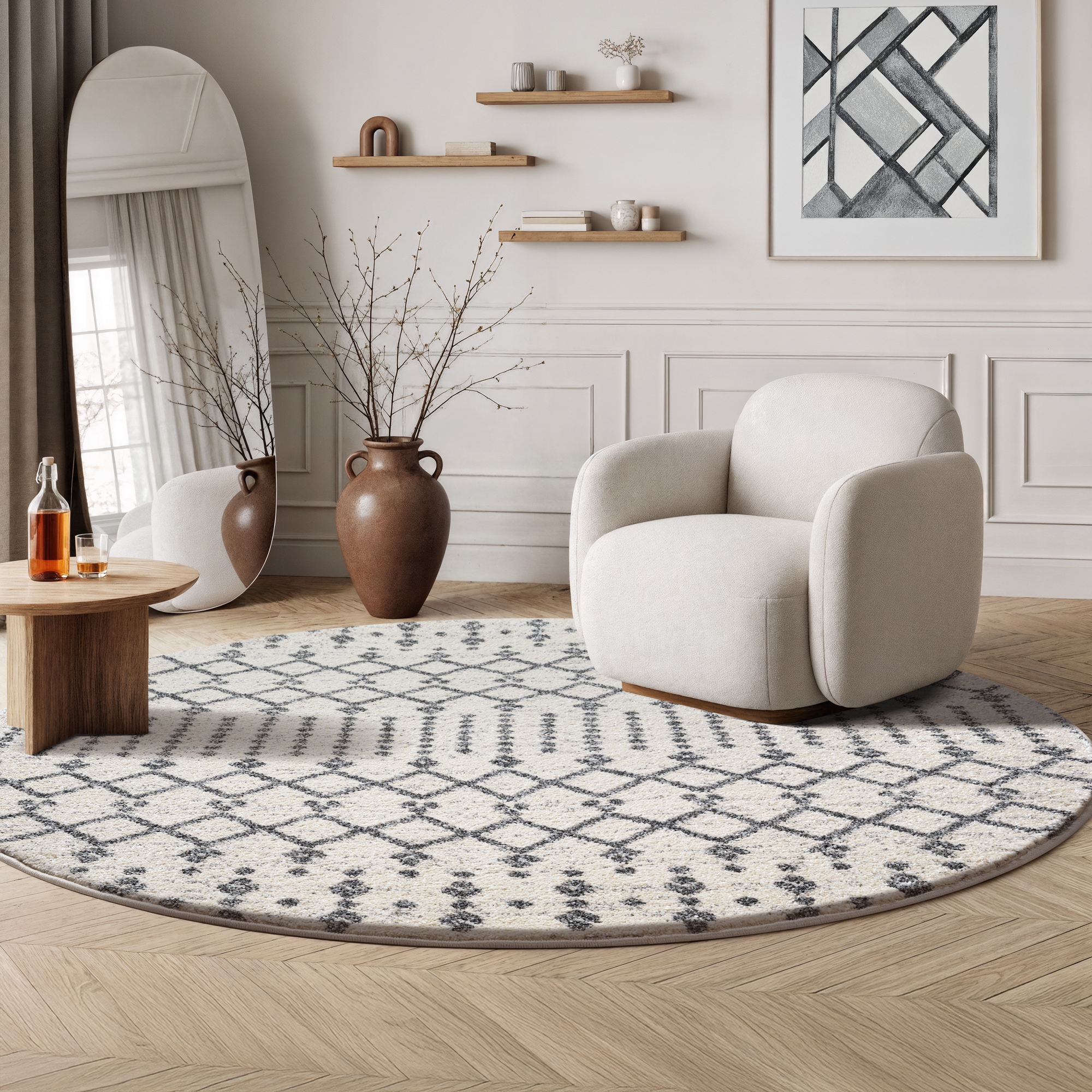 SANAT Teppich Boho 8203 Creme 150cm