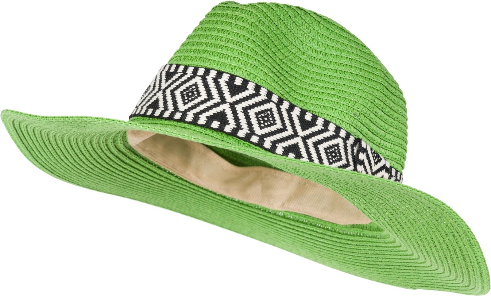 styleBREAKER Sonnenhut "Panama Strohhut Hutband Azteken Muster" 1 Stk.