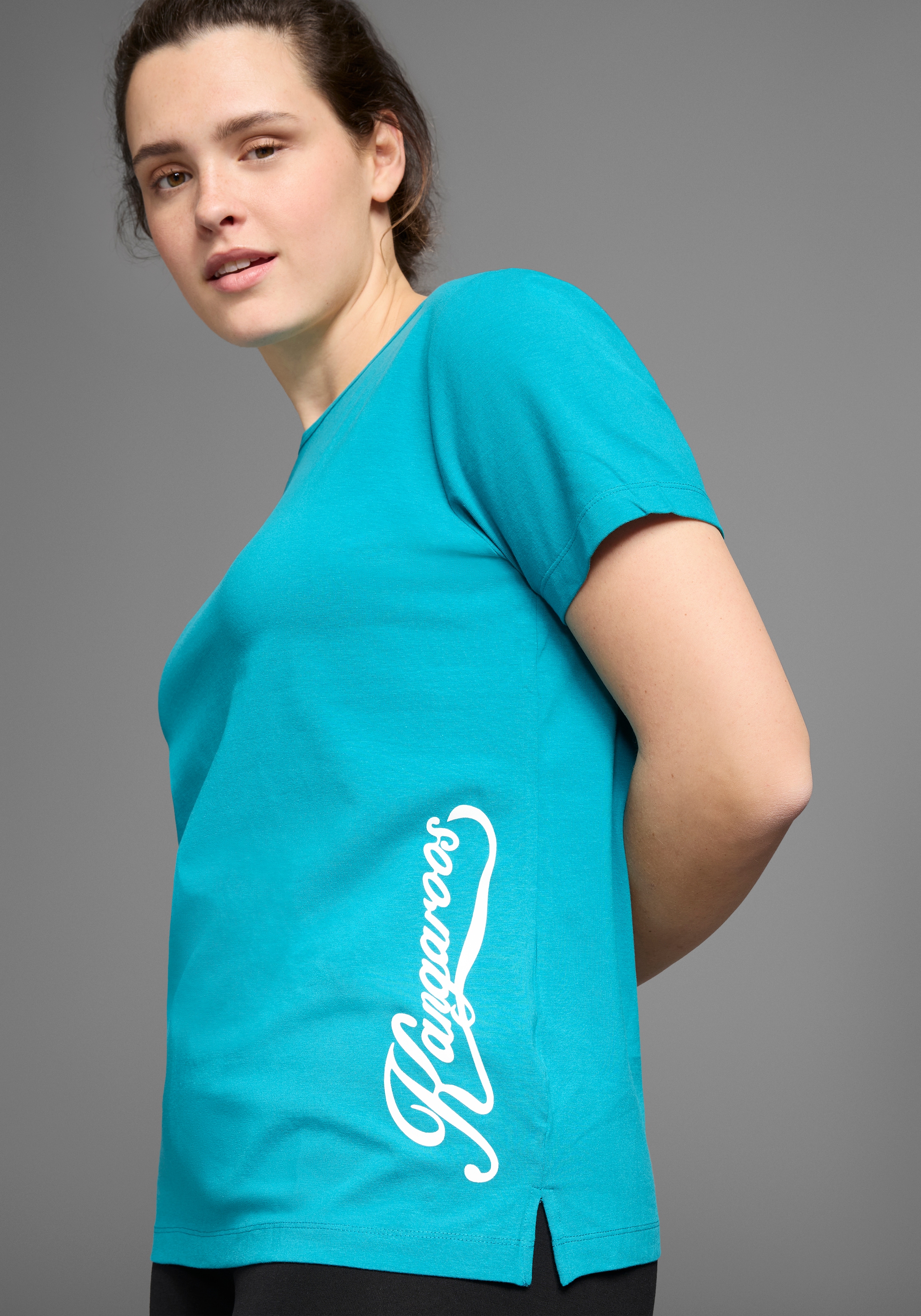 KangaROOS T-Shirt, Kurzarm, casual, unifarben, große Größen günstig online kaufen